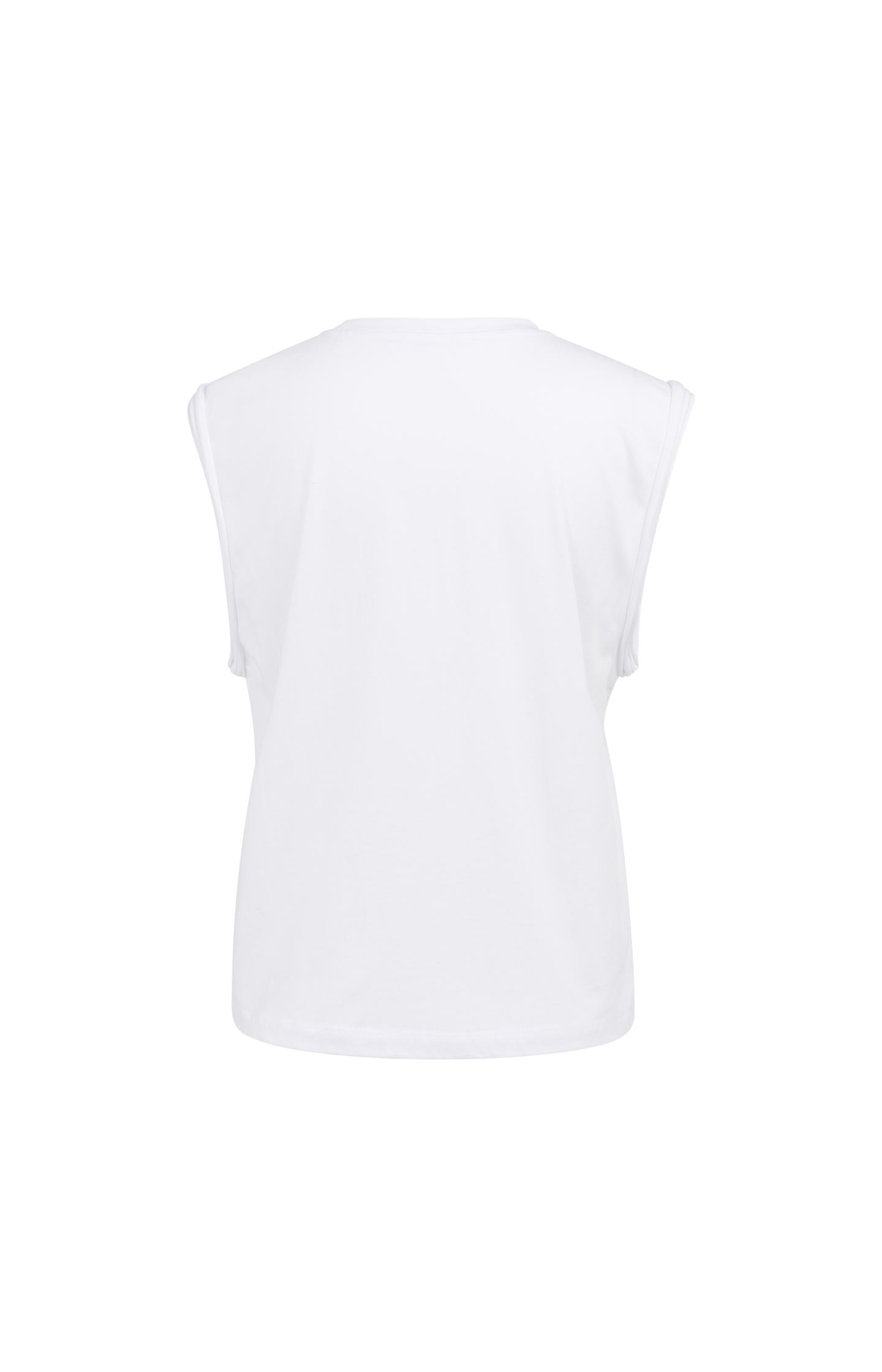 Sleeveless top with subtle sleeve details