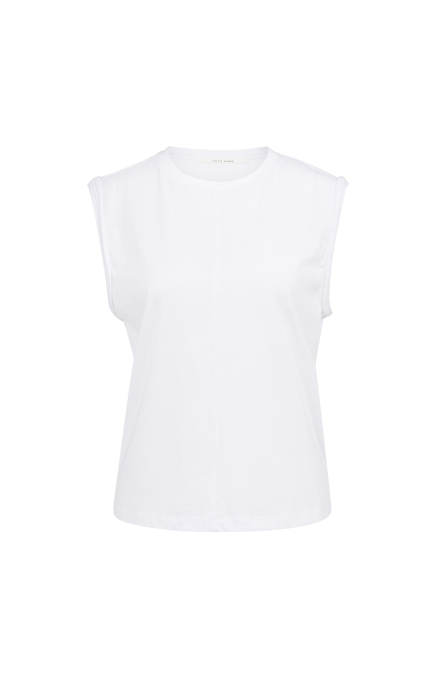 Sleeveless top with subtle sleeve details