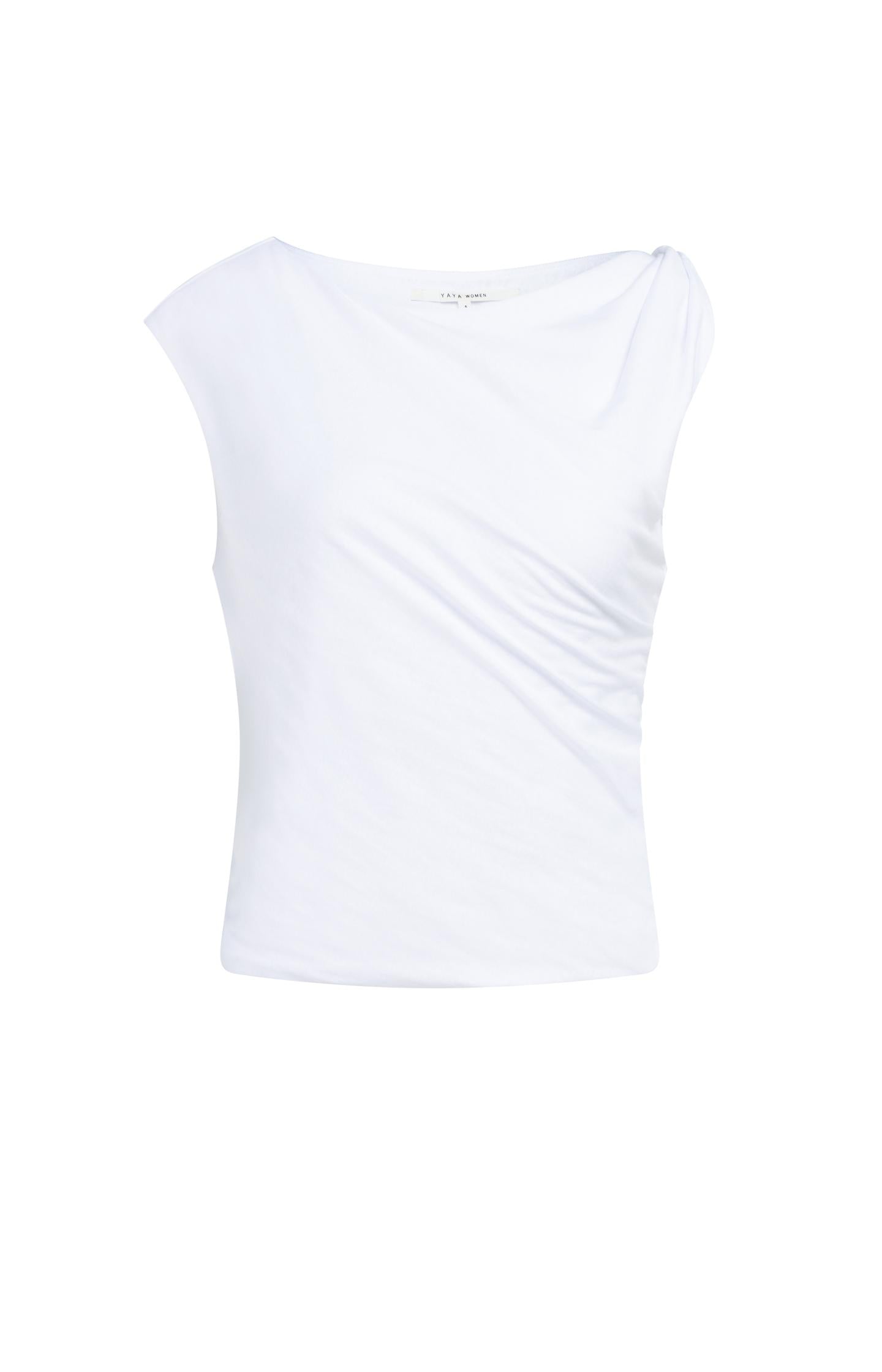 Sleeveless top with twisted shoulder detail - Type: product