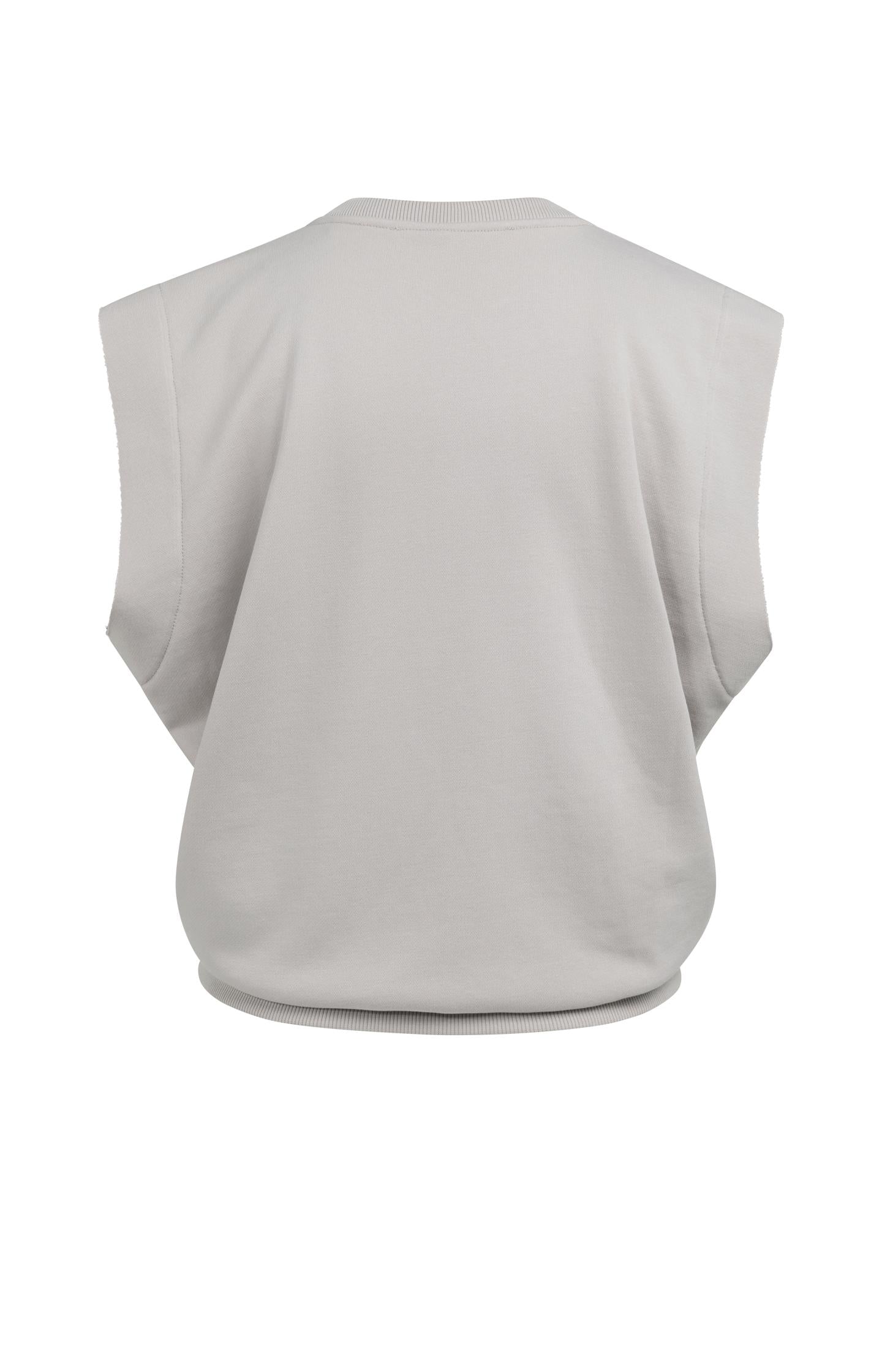Sleeveless V-neck sweater with relaxed fit - Type: lookbook