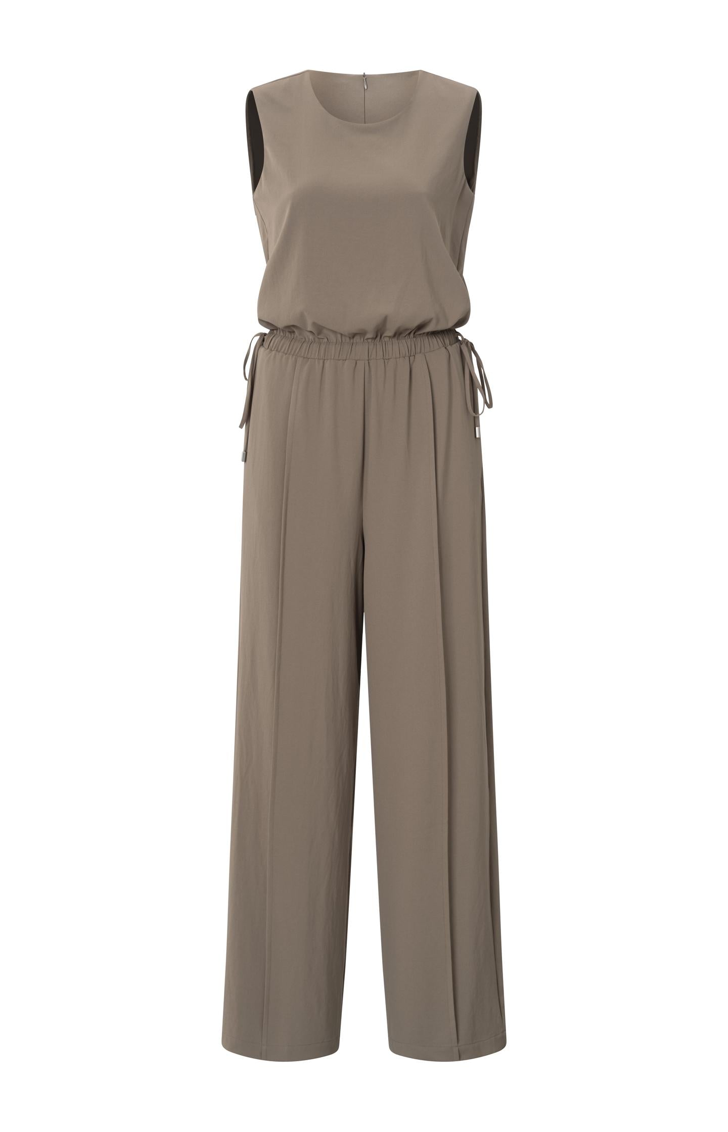 Sleeveless woven jumpsuit with cord detail - Type: product