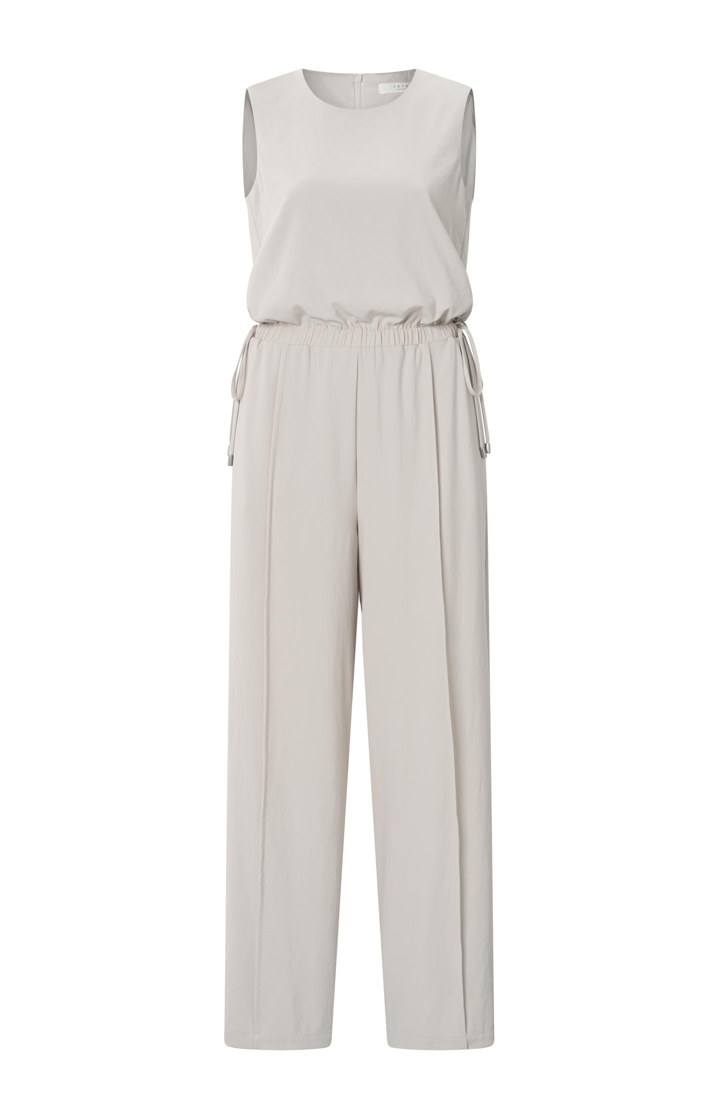 Sleeveless woven jumpsuit with cord detail - Type: product