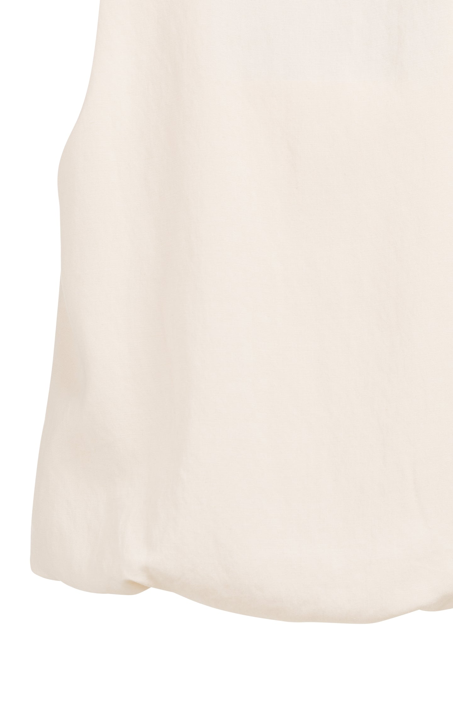 Sleeveless woven top with balloon hem