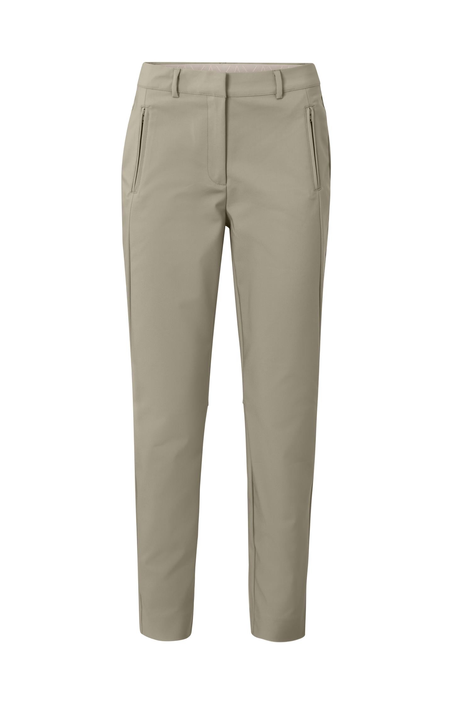 Slim fit trousers with zip fly, faux pockets and seam detail - Type: product