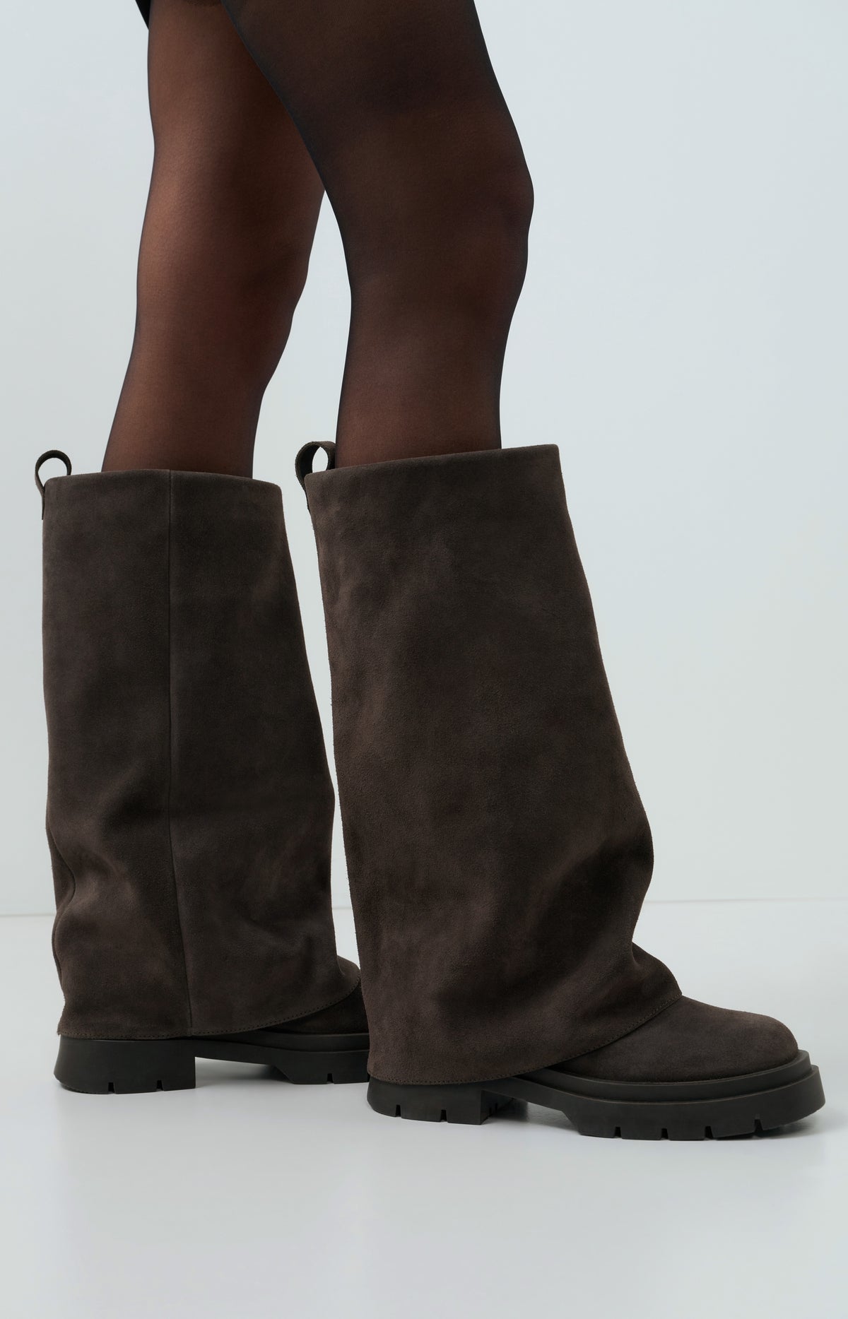 Slouchy suede knee-high boots - Type: lookbook