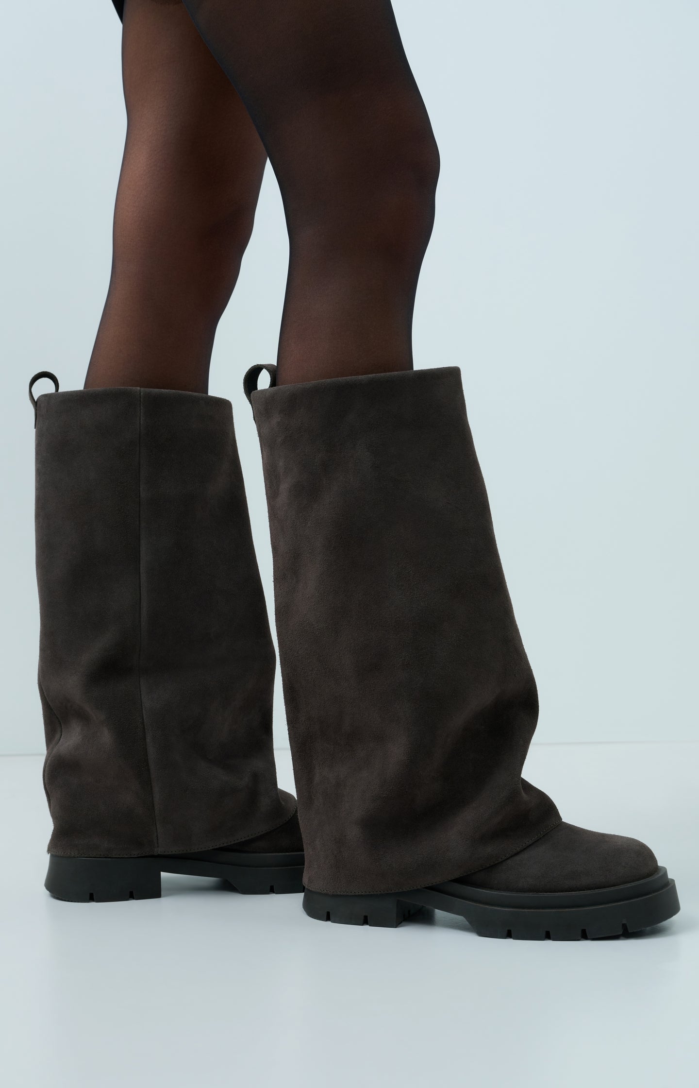 Slouchy suede knee-high boots - Type: lookbook