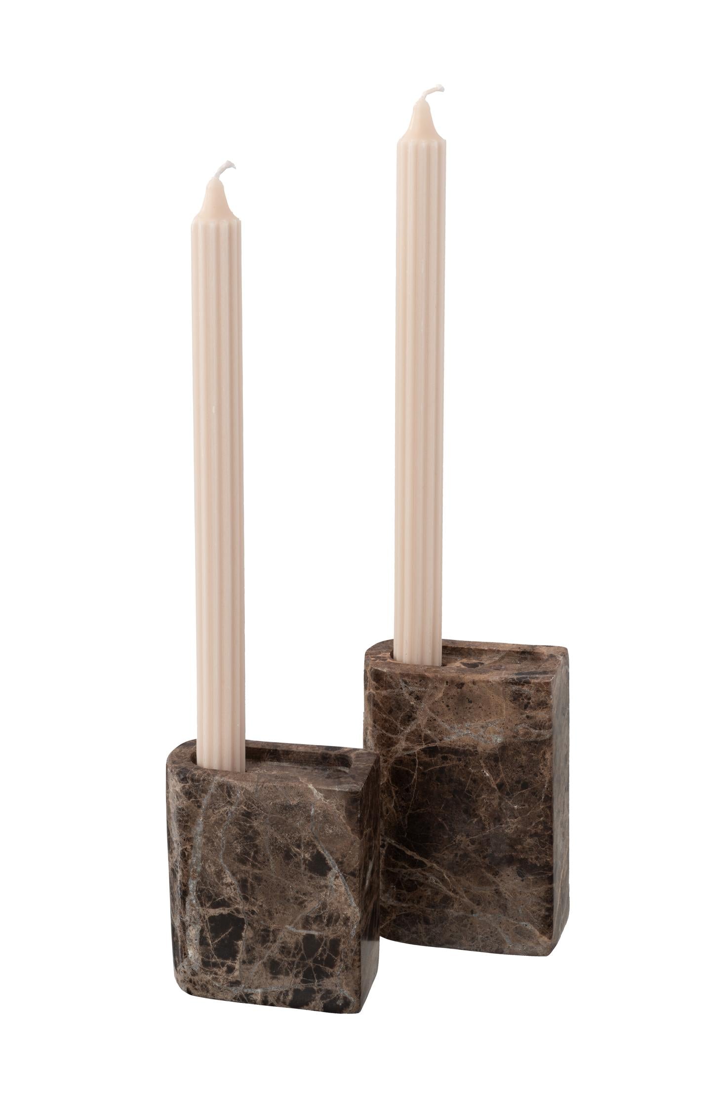 Small rectangular marble candle holder