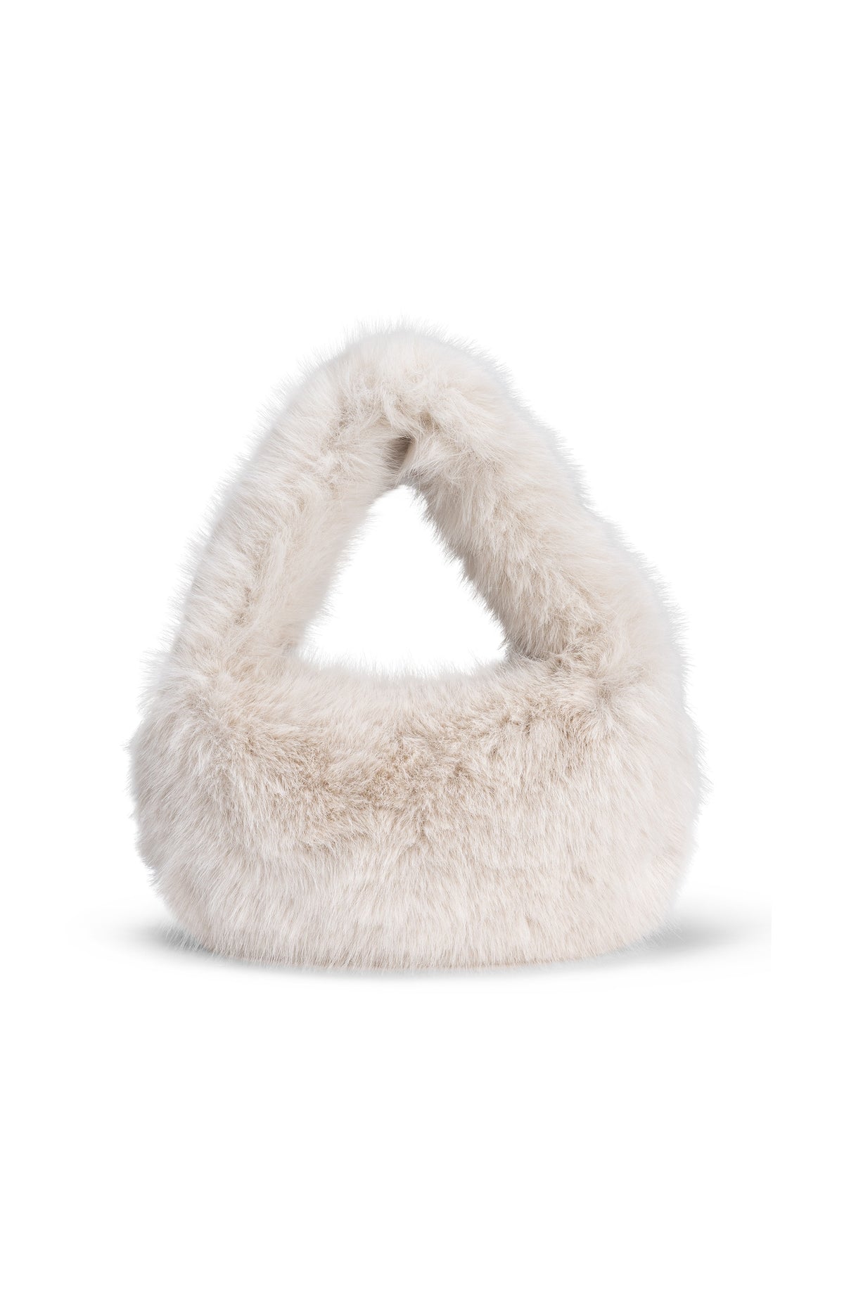 Small round faux fur bag - Type: product