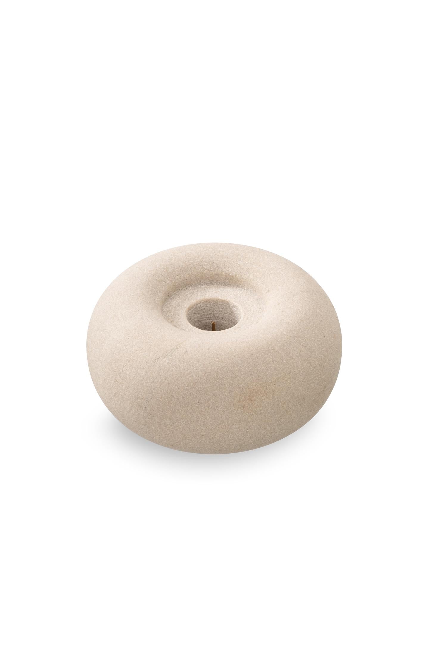 Small sandstone candle holder - Type: product