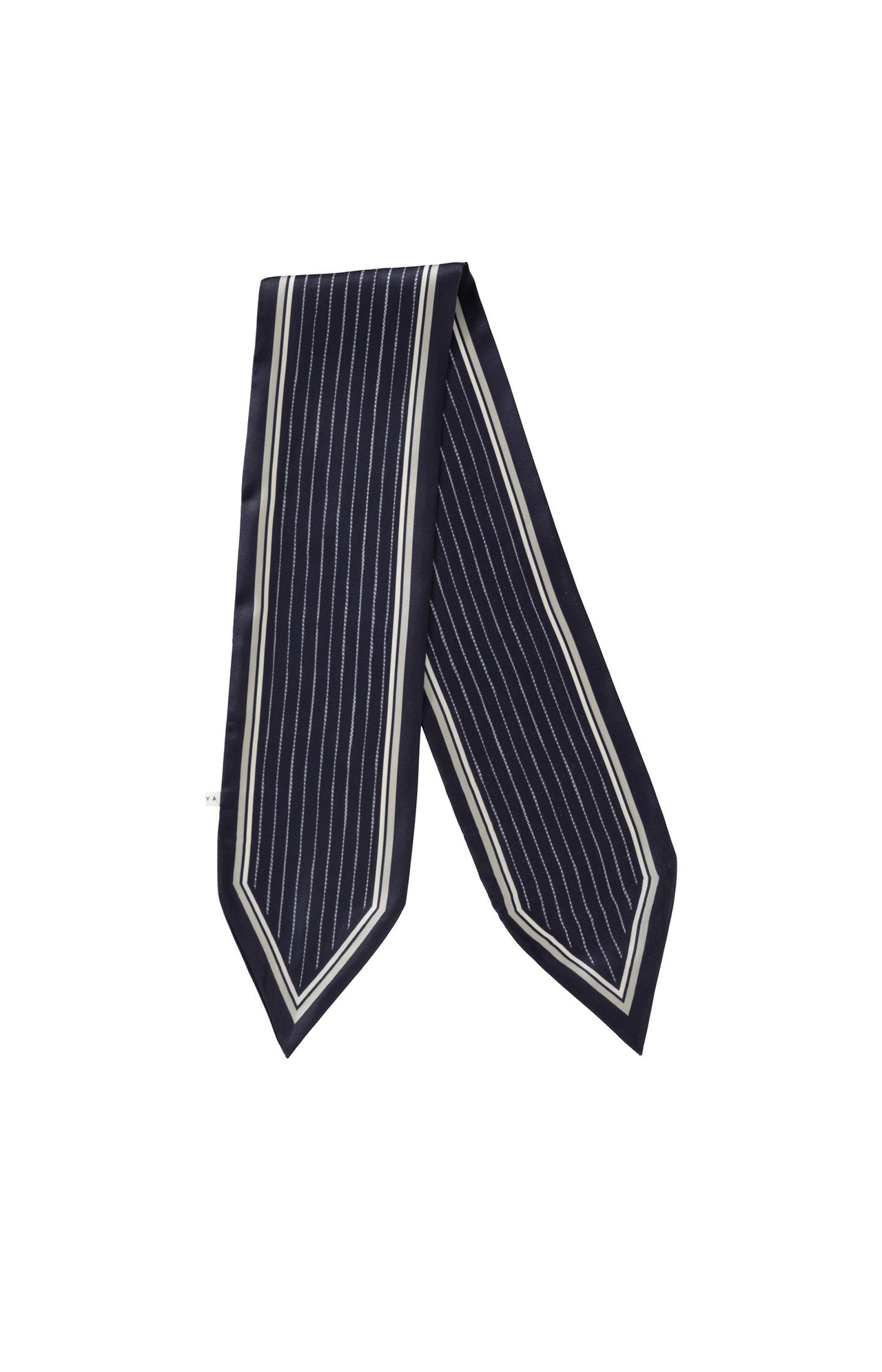 Small satin scarf with striped pattern - Type: product