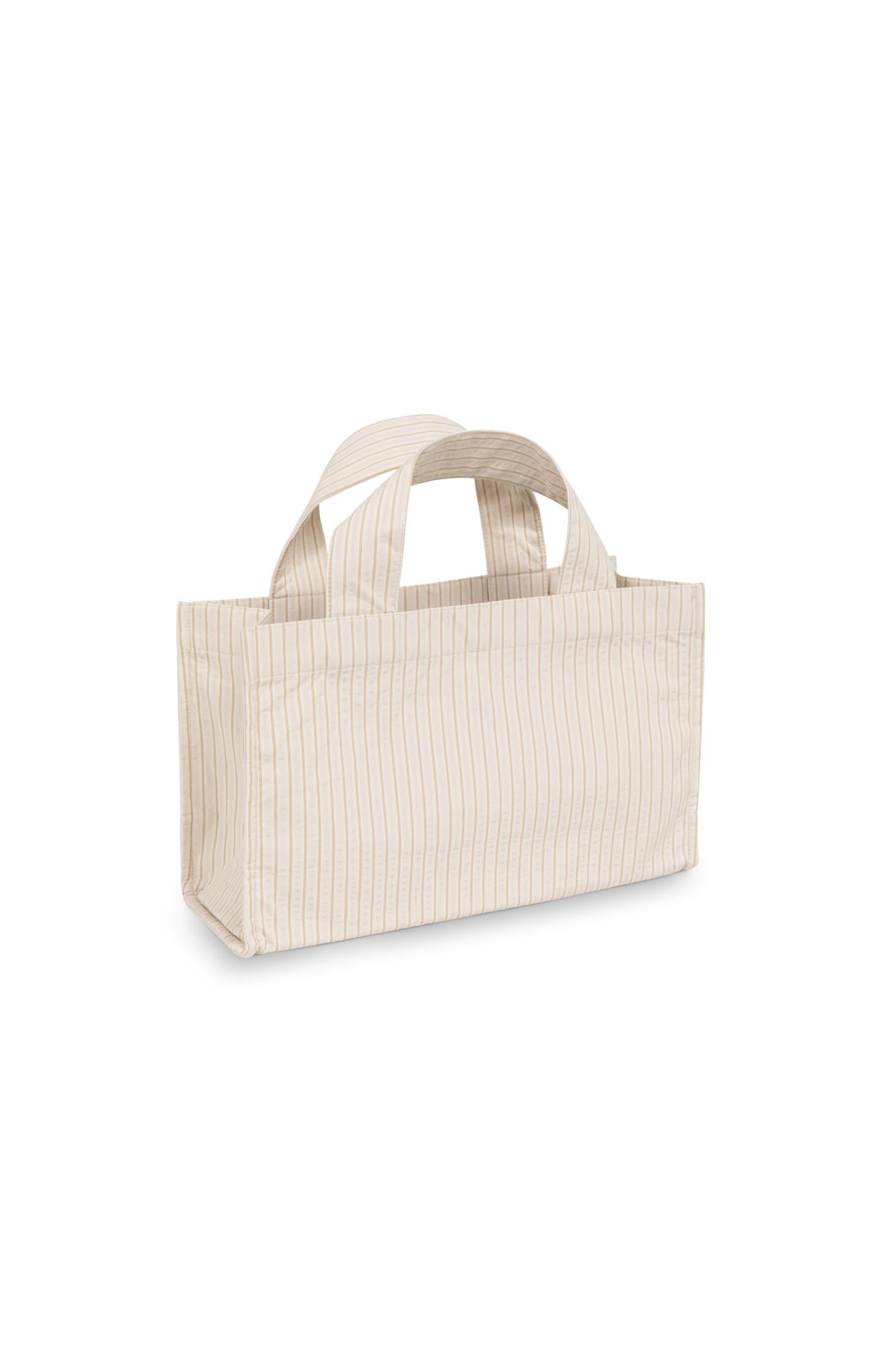 Small striped tote bag