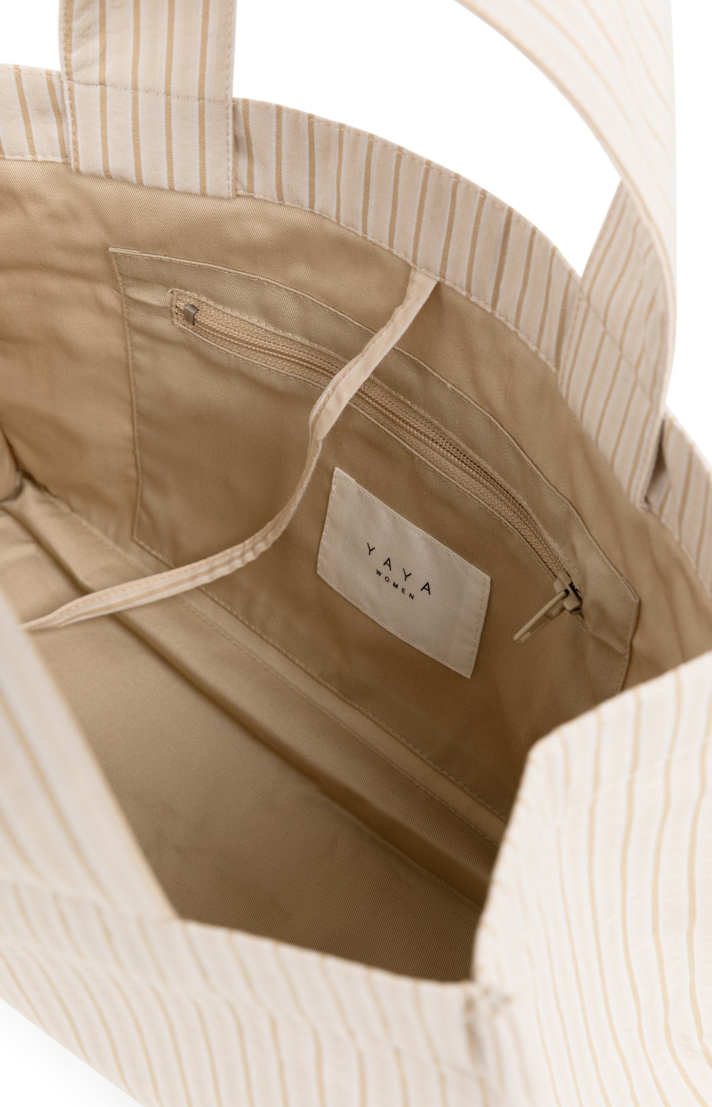 Small striped tote bag