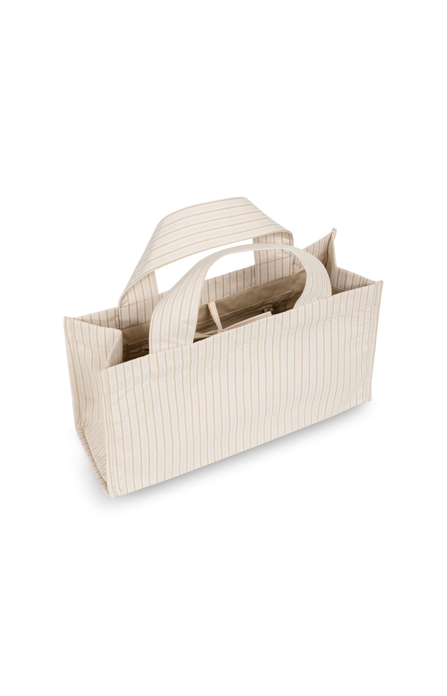 Small striped tote bag