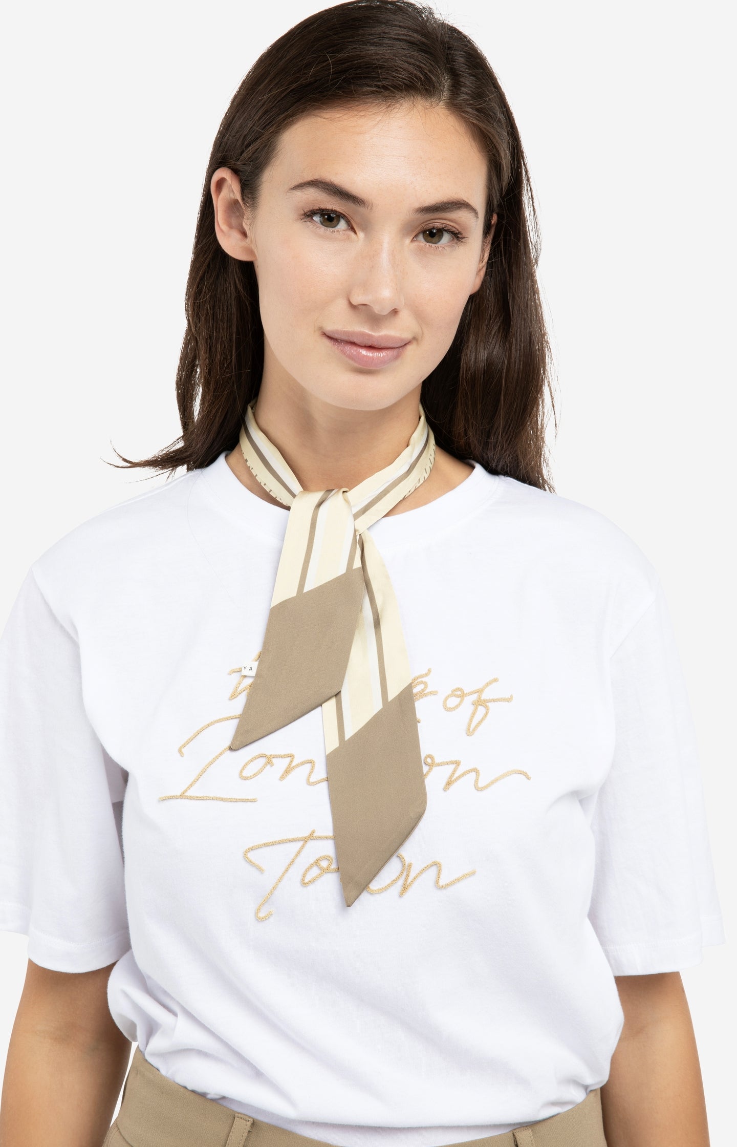 Small woven scarf with print the love of London Town