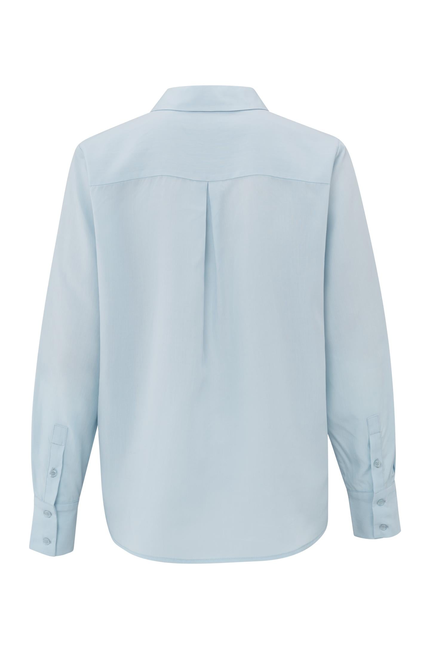 Soft basic blouse with long sleeves and collar