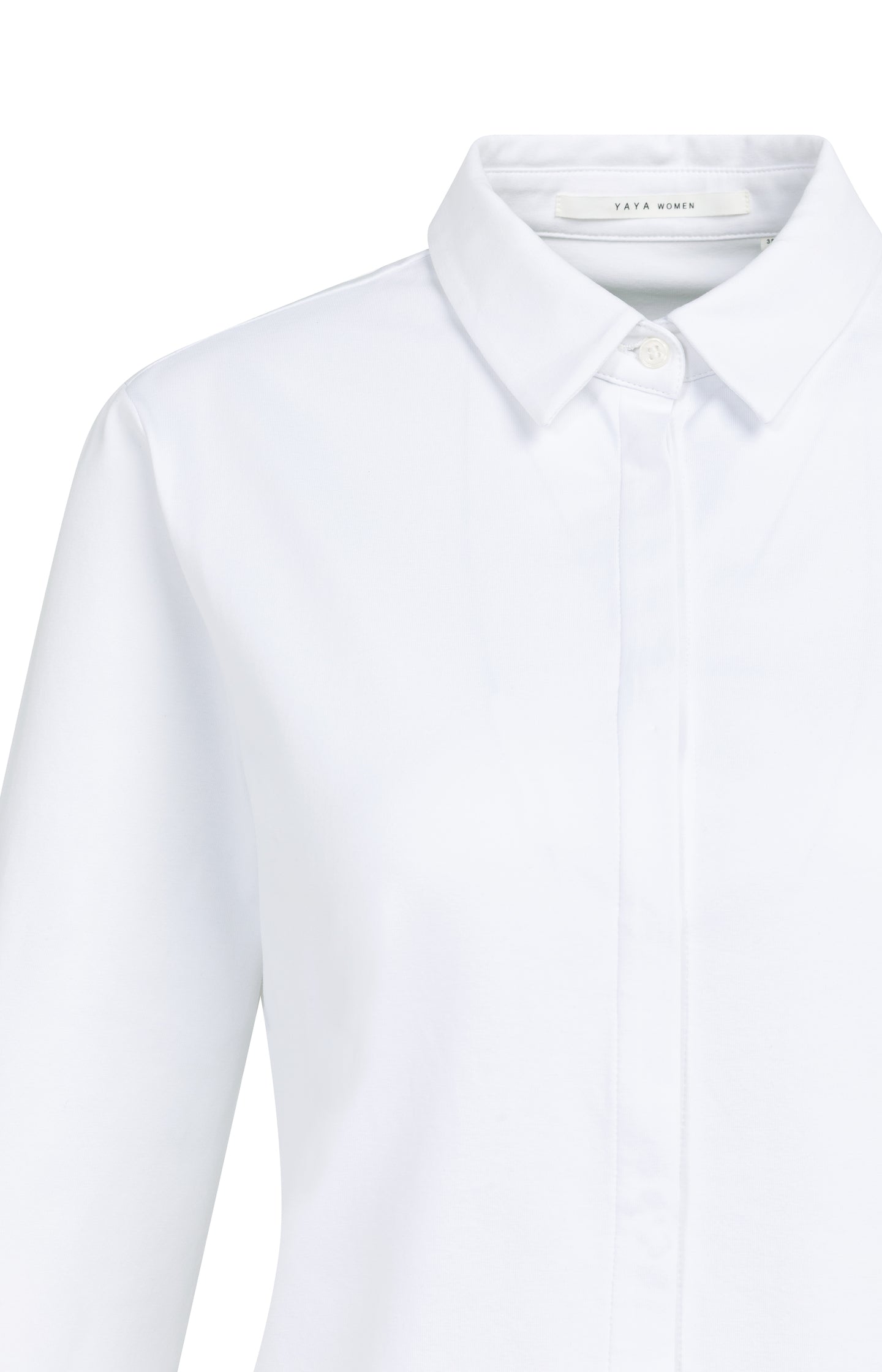 Basic fitted blouse with blind button closure - Type: lookbook