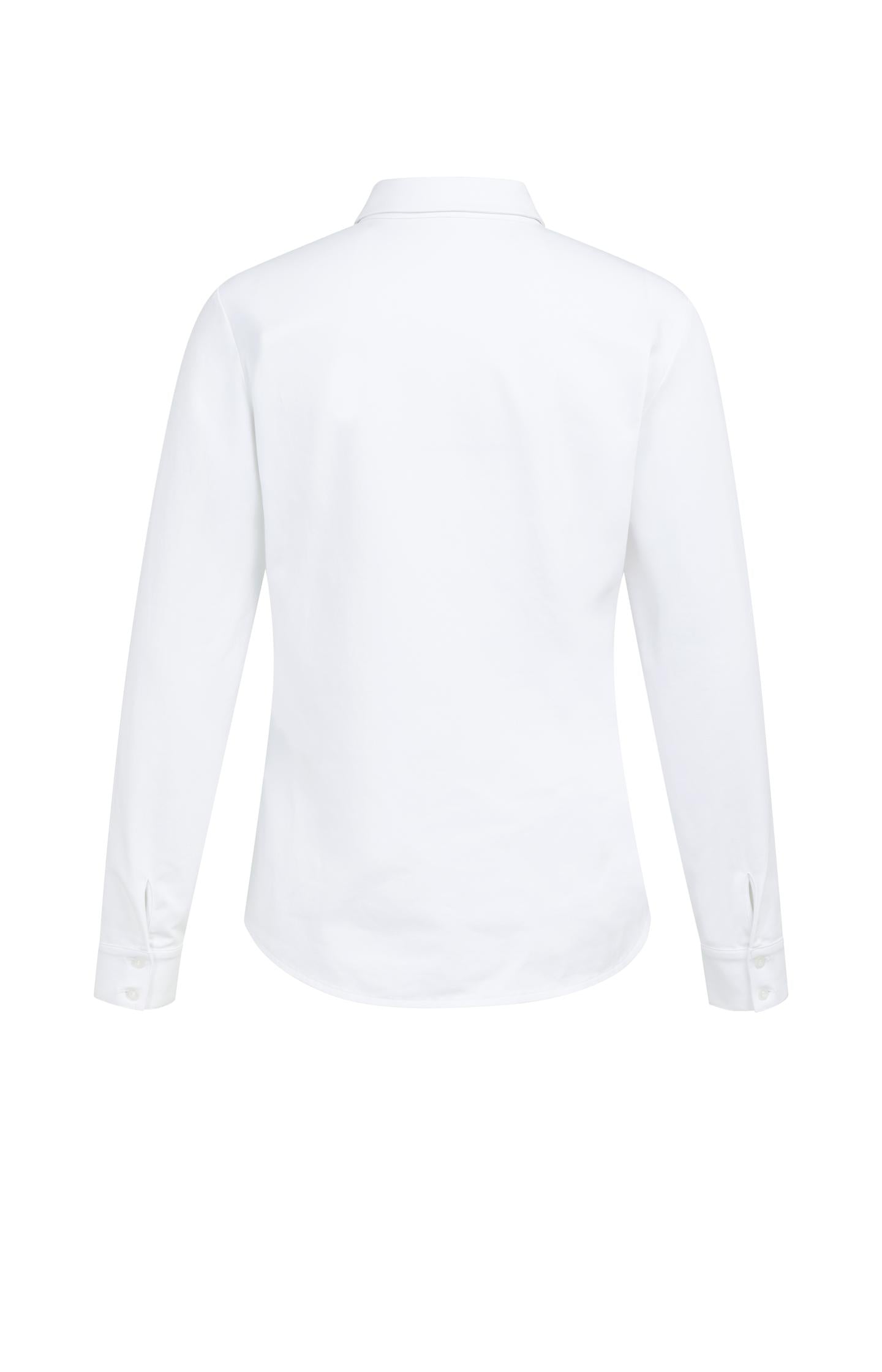 Basic fitted blouse with blind button closure