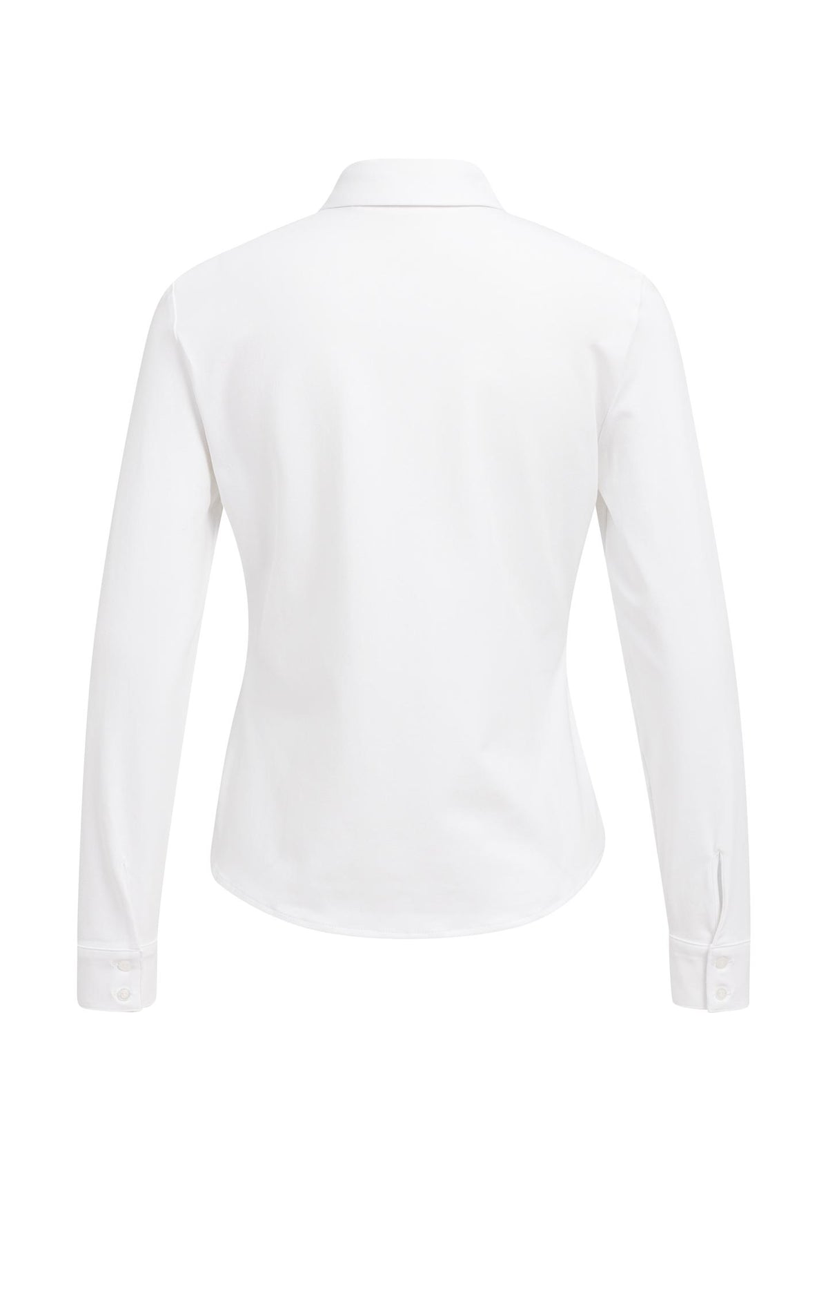 Basic fitted blouse with blind button closure