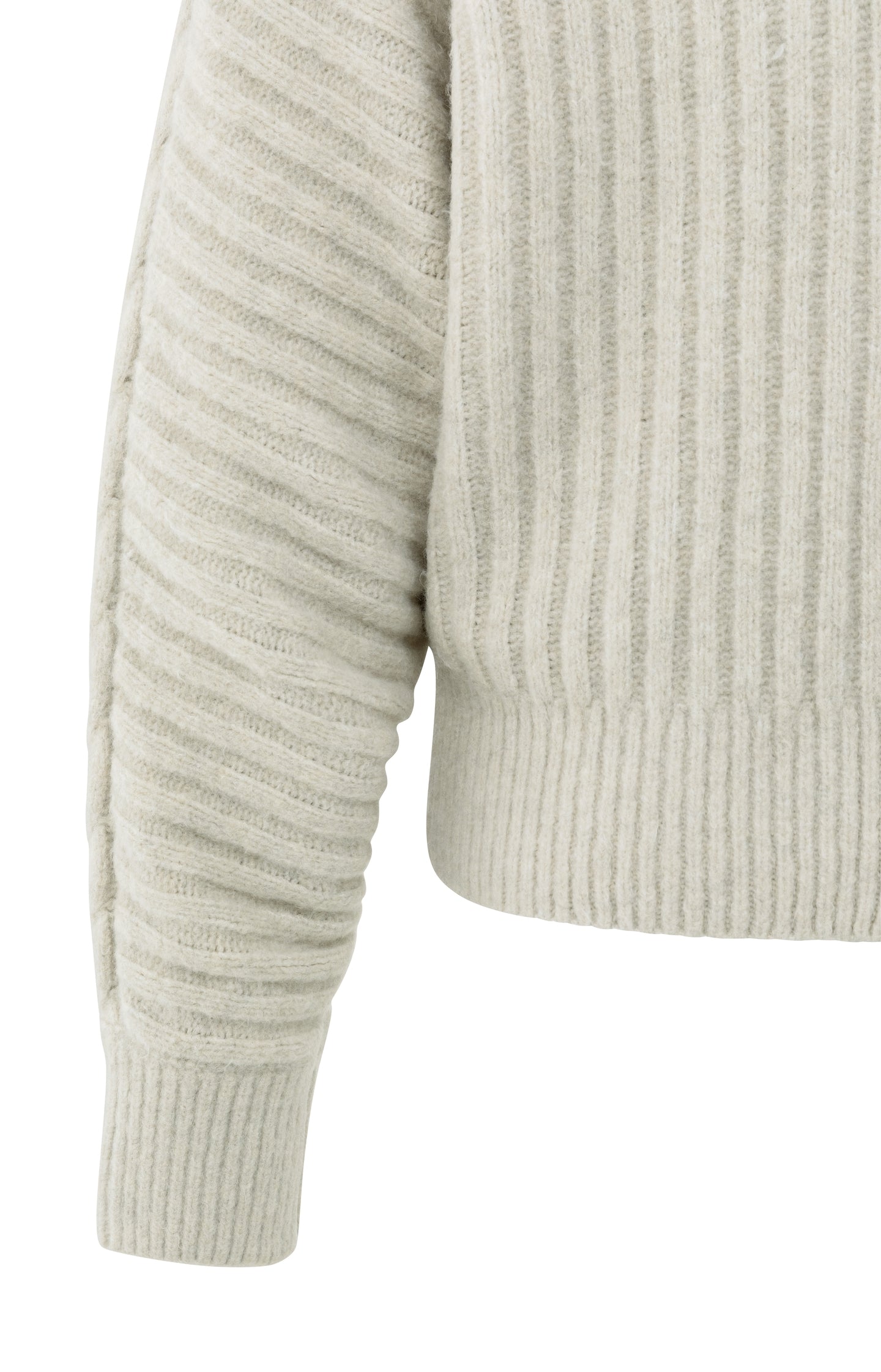 Soft knit cardigan with cables and batwing sleeves