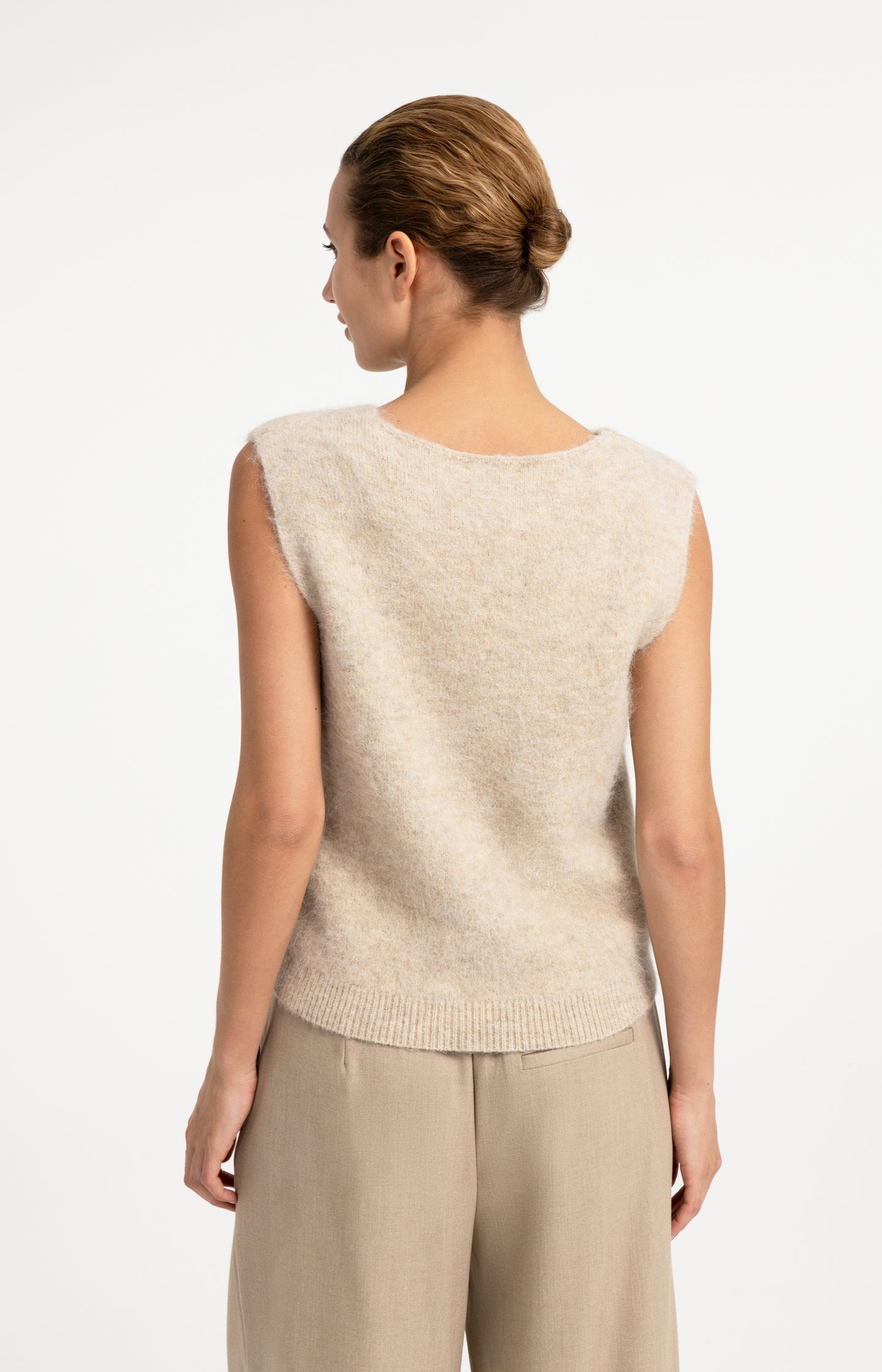 Soft knit spencer with deep V-neck