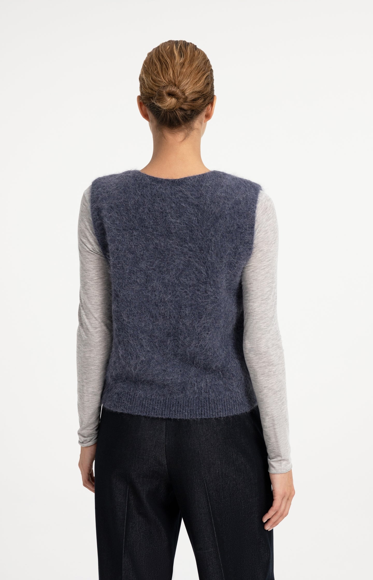 Soft knit spencer with deep V-neck