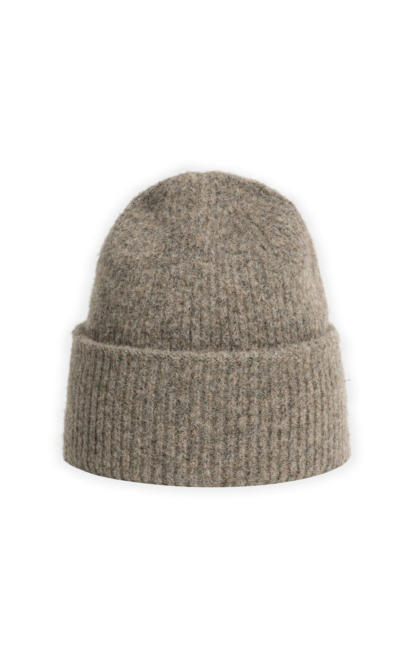 Soft knitted beanie with turned cuff - Type: product