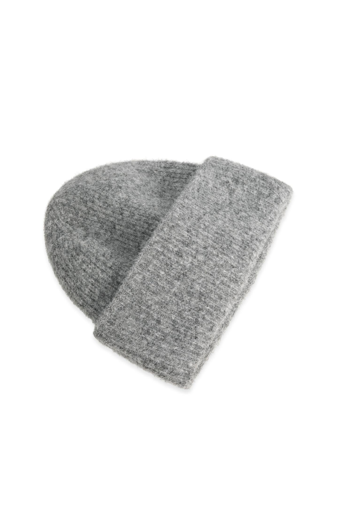 Soft knitted beanie with turned cuff - Type: product