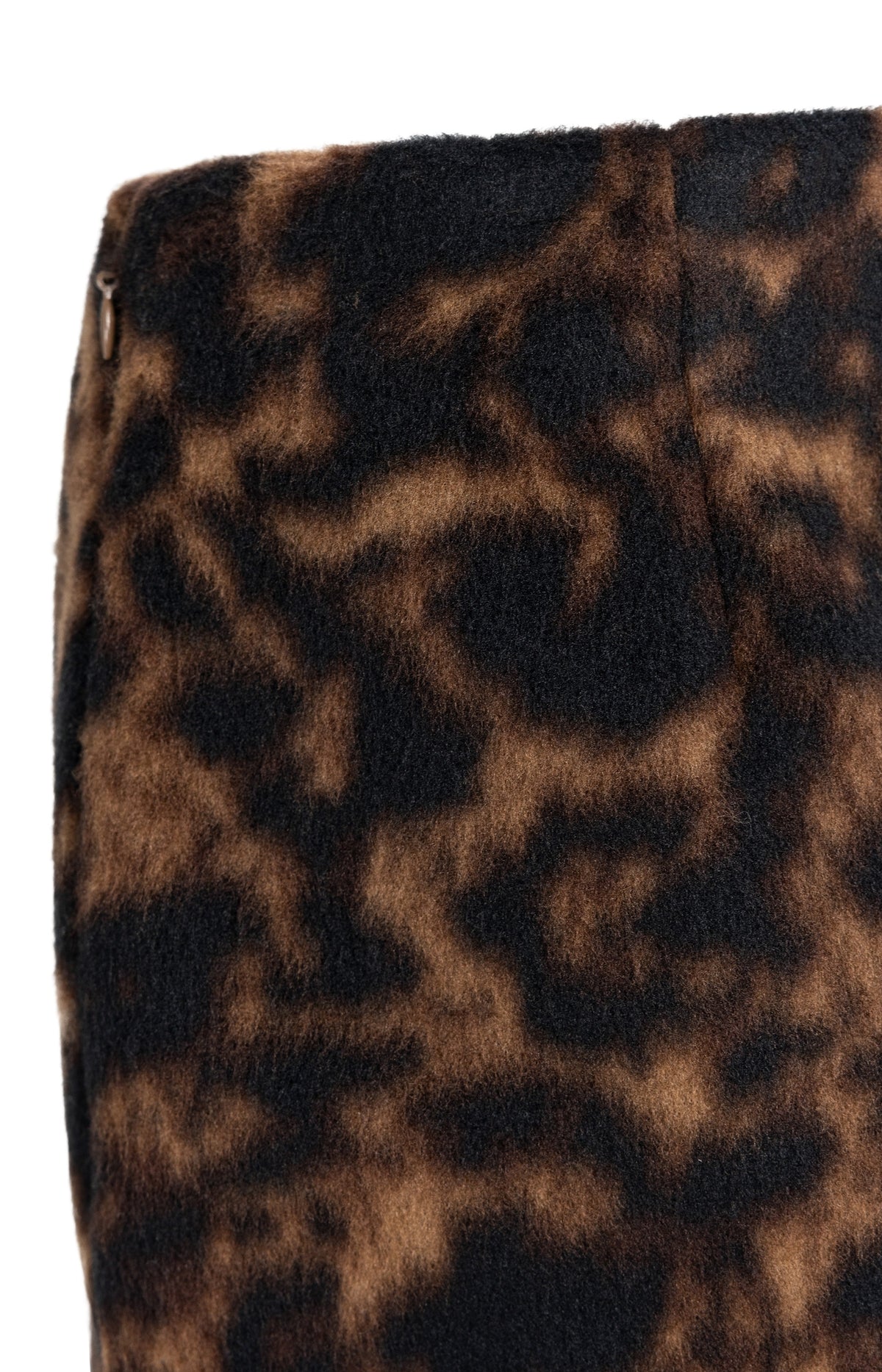 Soft mini skirt with leopard print - Cocoa Brown Dessin