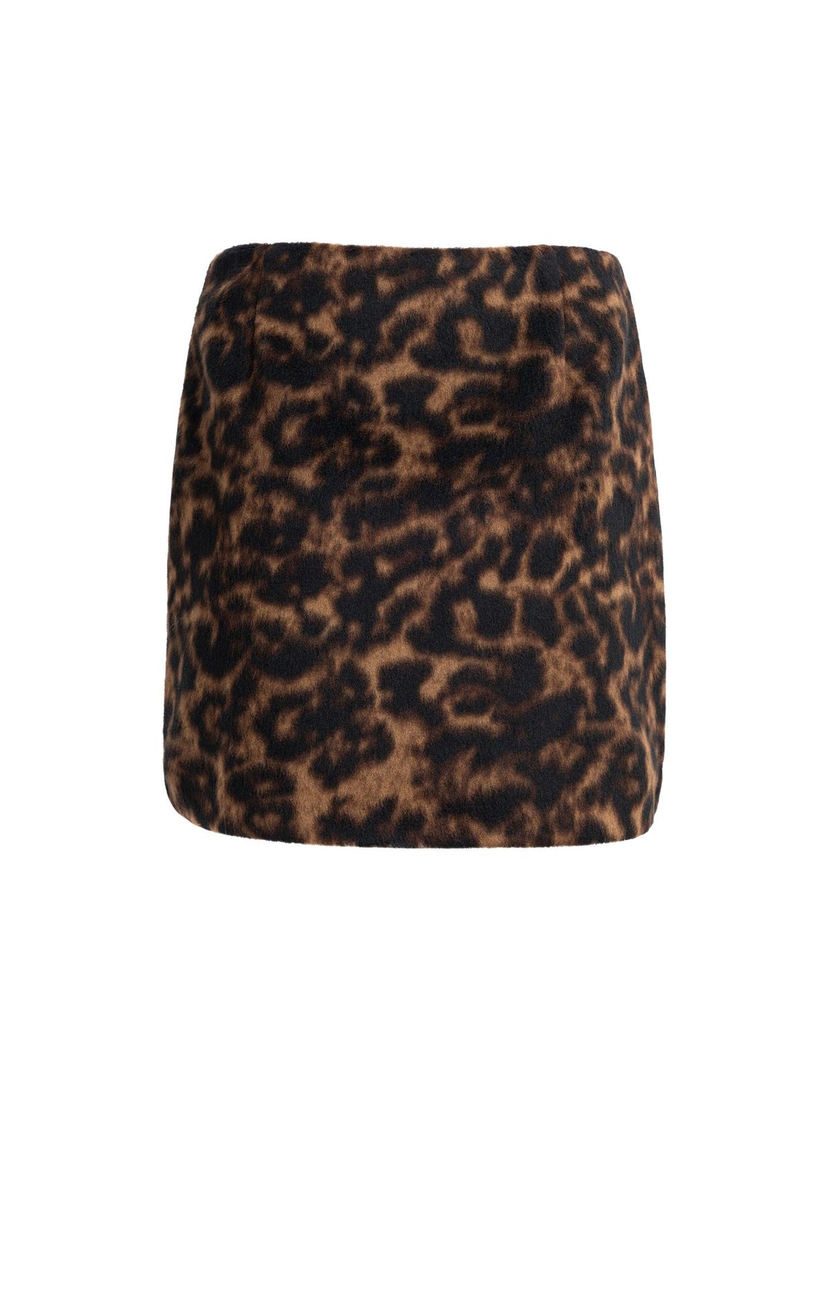 Soft mini skirt with leopard print - Cocoa Brown Dessin