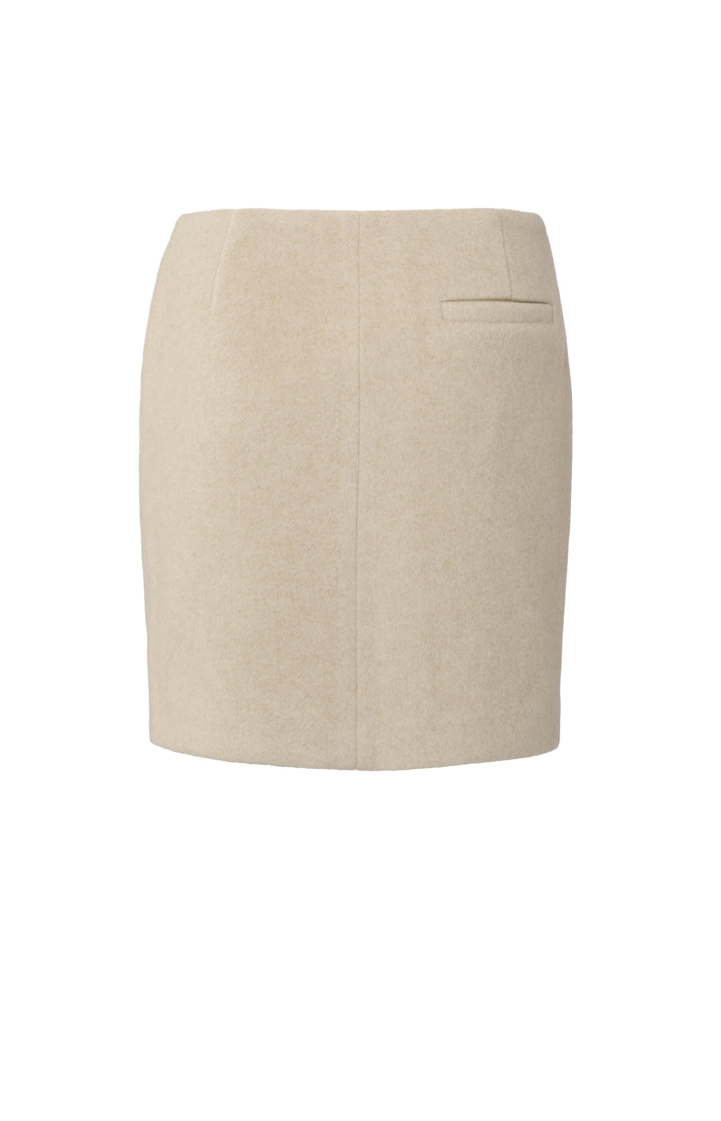 Soft mini skirt with zip and seam details