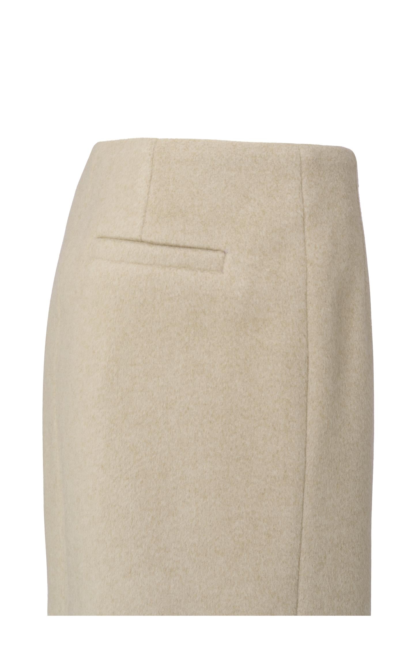 Soft mini skirt with zip and seam details