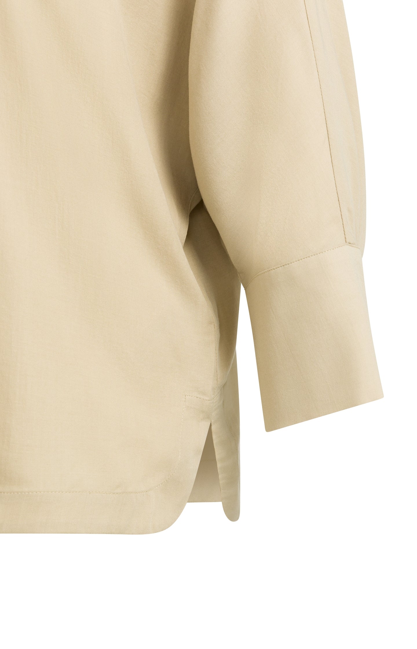 Soft oversized blouse with polo collar