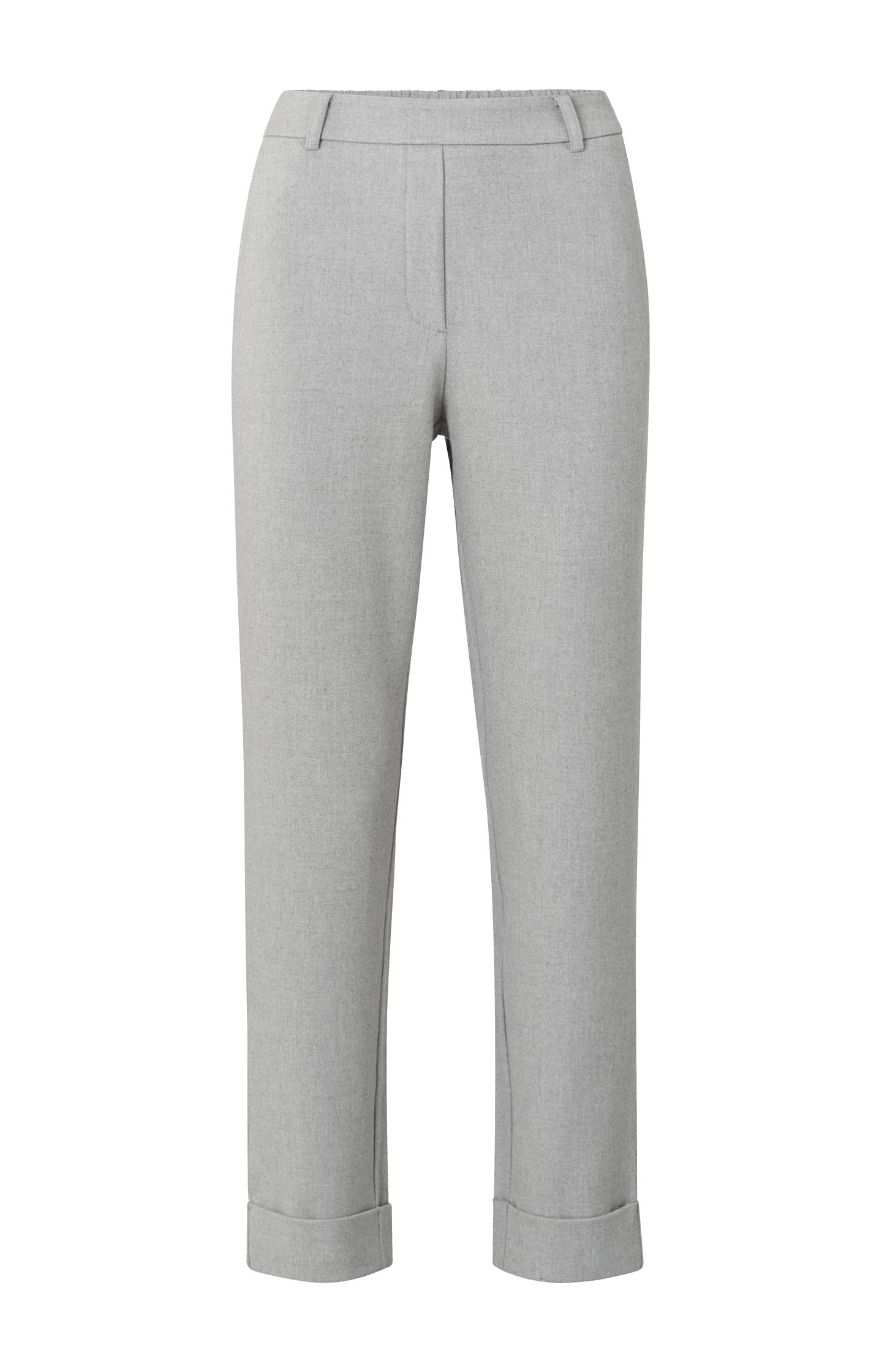 Soft pantalon with straight leg, pockets and elastic waist - Type: product