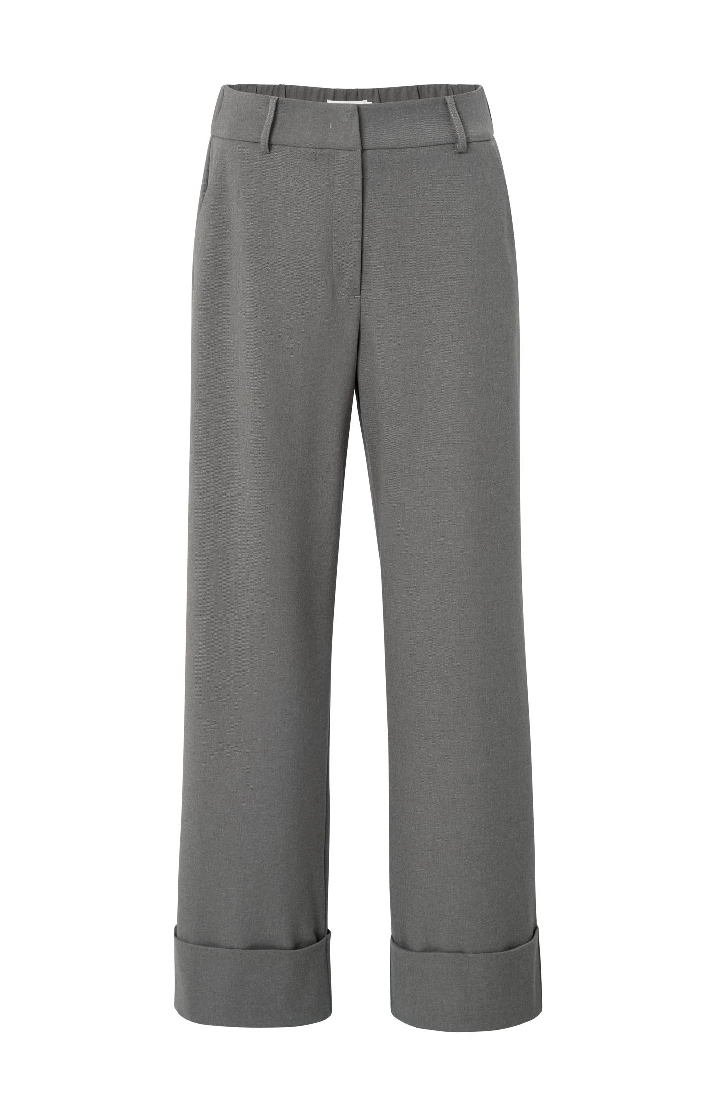 Soft structured trousers with big turn-ups - Type: product