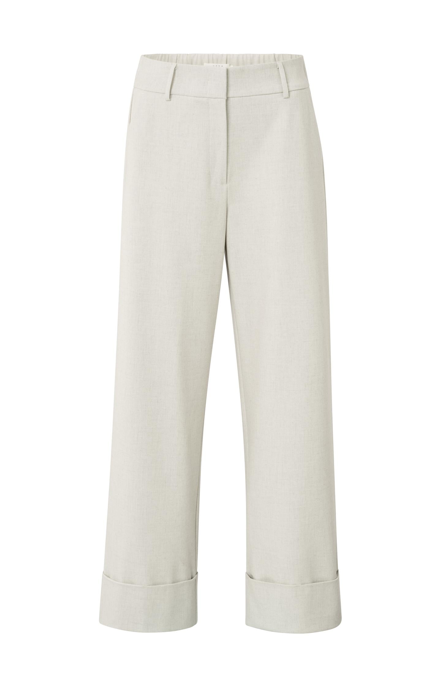 Soft structured trousers with big turn-ups - Type: product