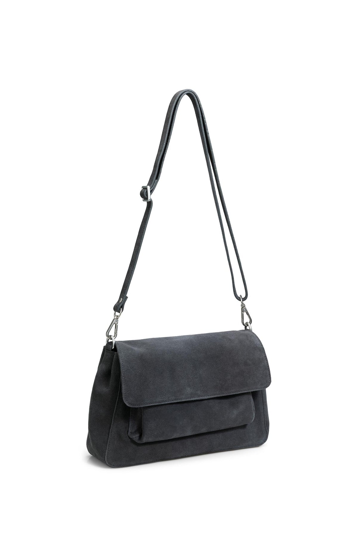 Soft suede shoulder bag with detachable strap - Type: product