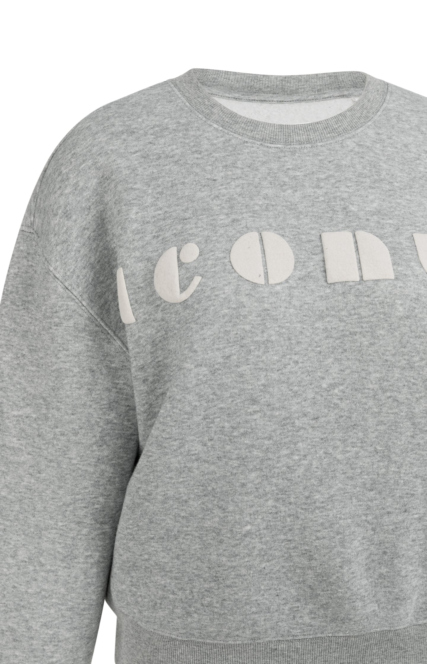 Soft sweater with chest artwork 'iconic'