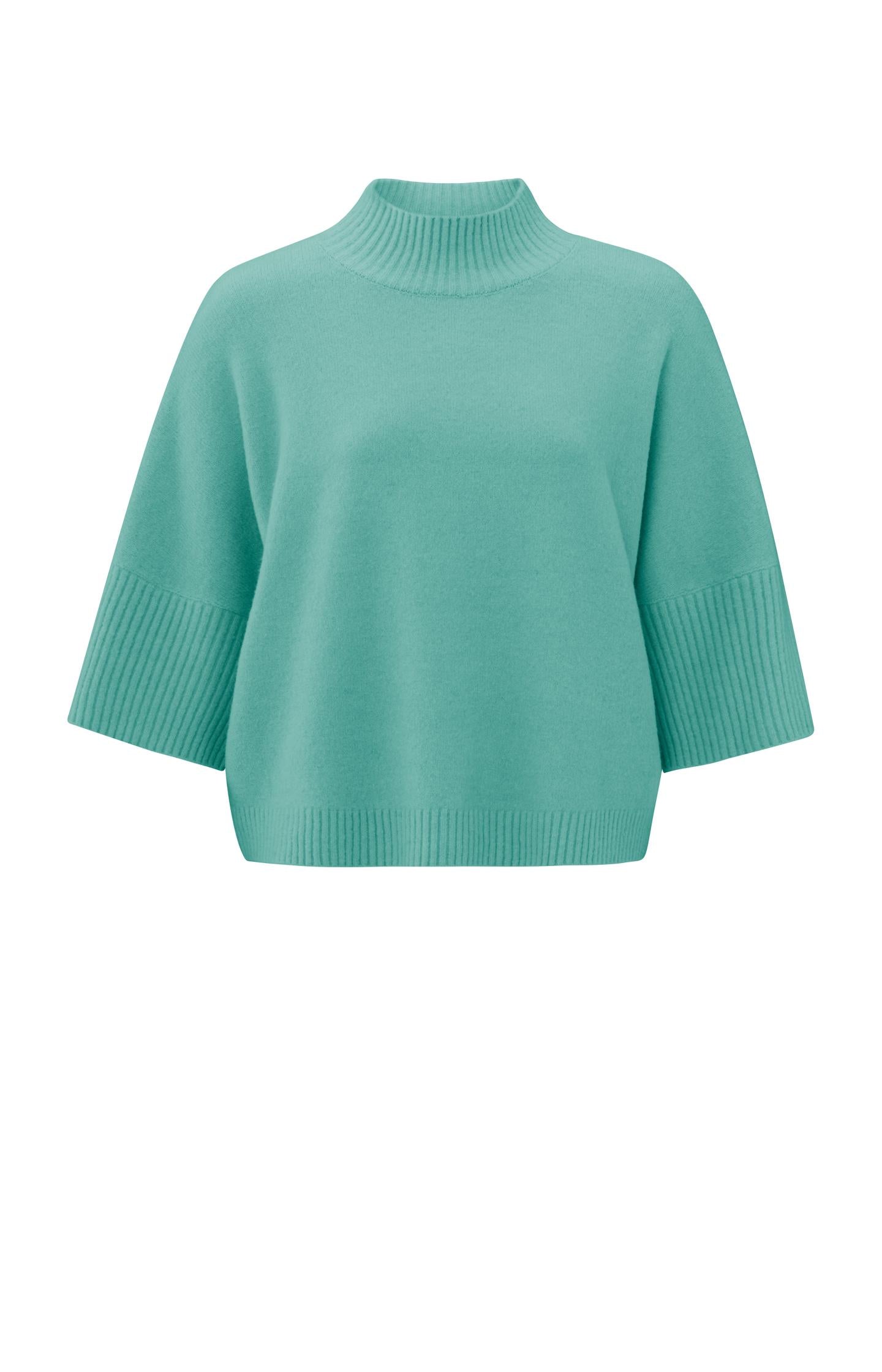 Soft sweater with high neck and three-quarter sleeves - Type: product