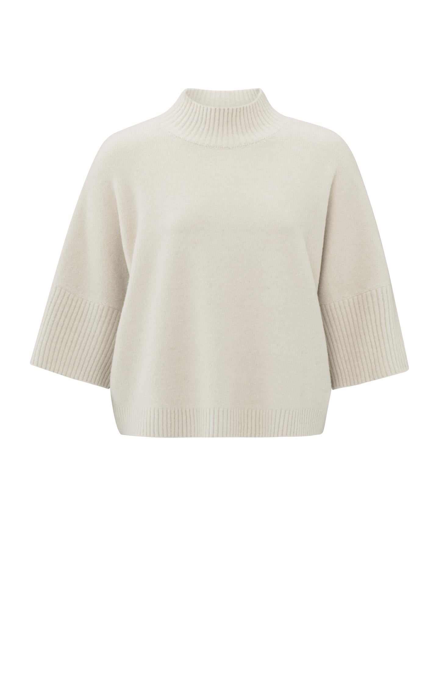 Soft sweater with high neck and three-quarter sleeves - Type: product