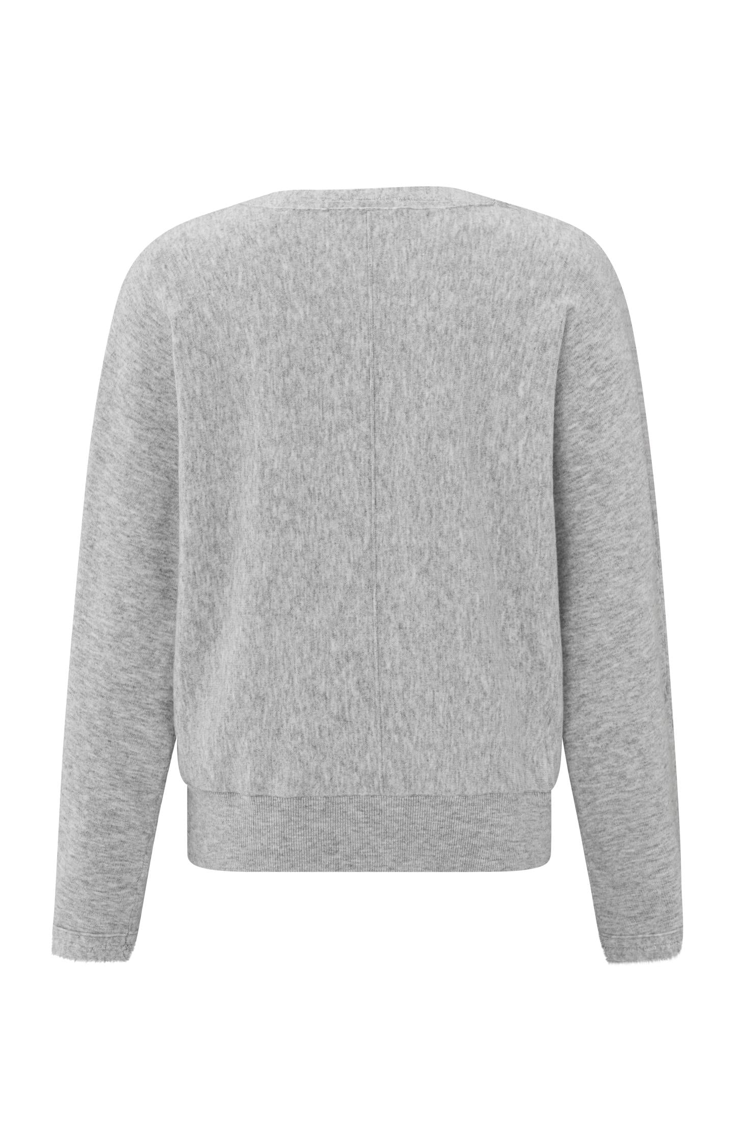 Soft sweater with V-neck and batwing sleeves