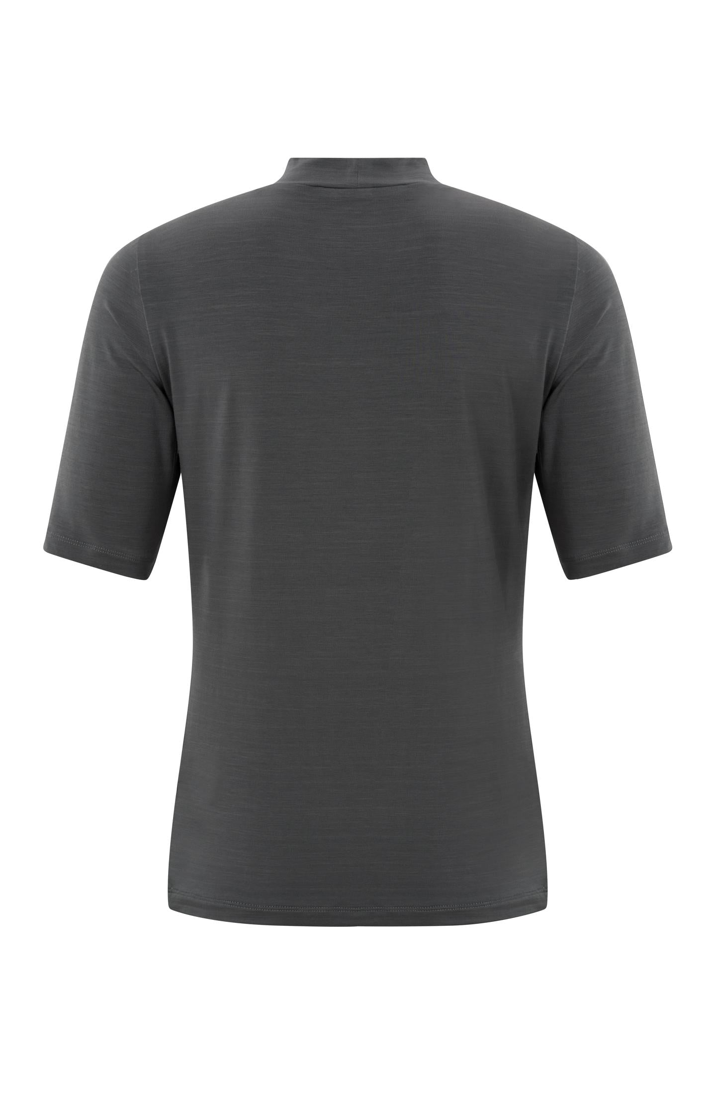 Soft T-shirt with turtleneck and short sleeve in regular fit