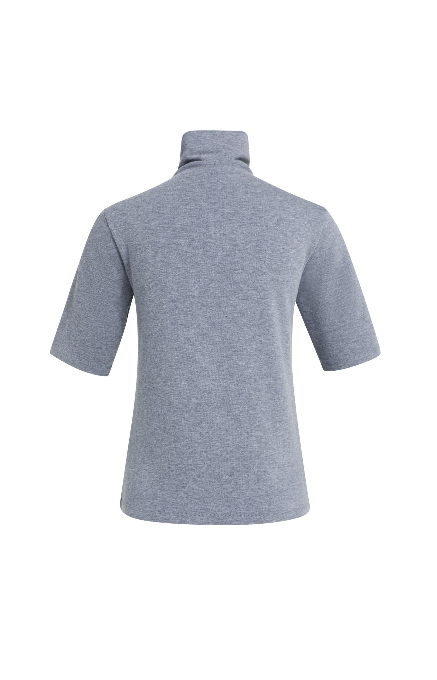 Soft top with high neck and button details