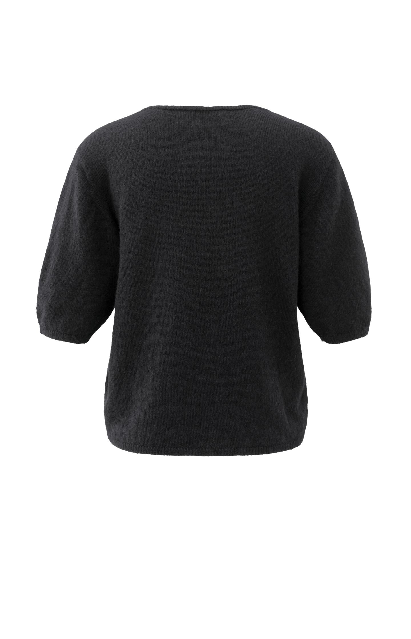 Soft V-neck sweater with rhinestone details