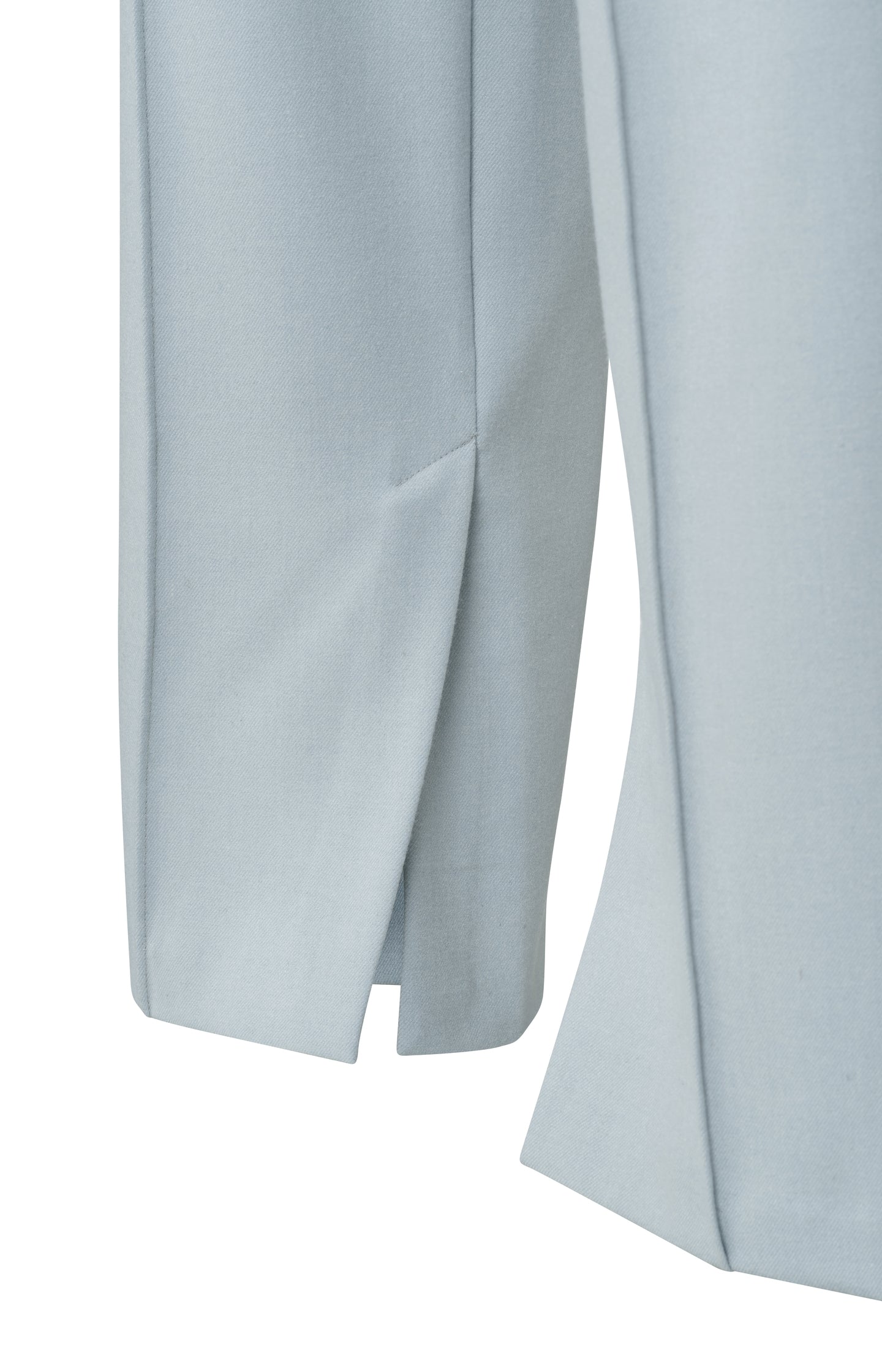 Soft wide leg trousers with elastic waist and a slit