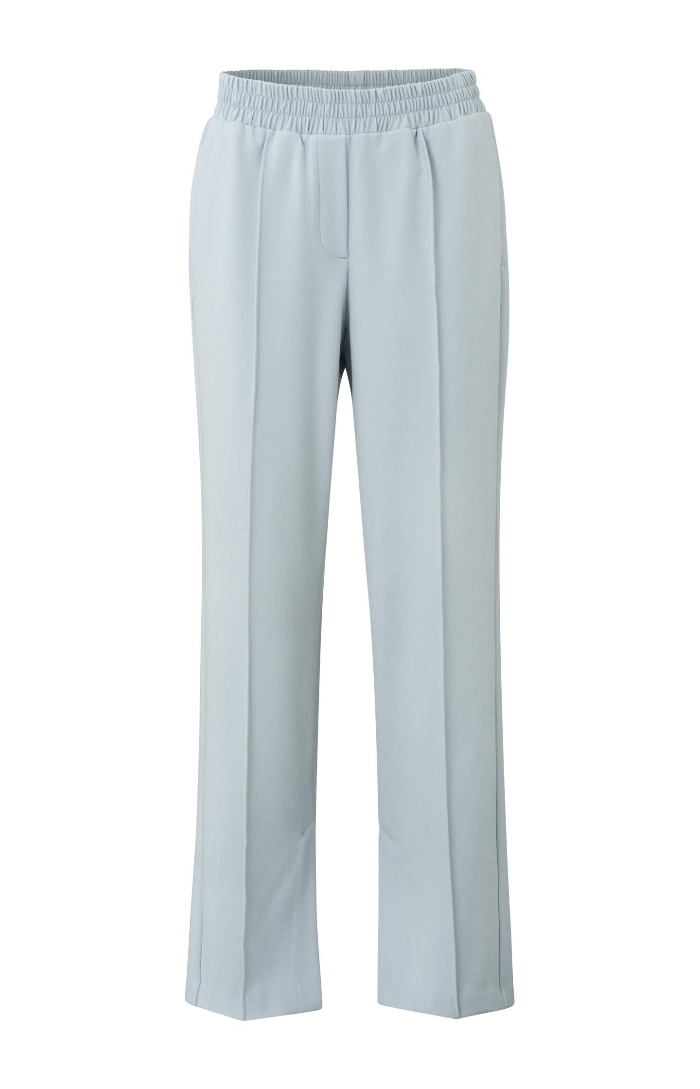 Soft wide leg trousers with elastic waist and a slit - Type: product