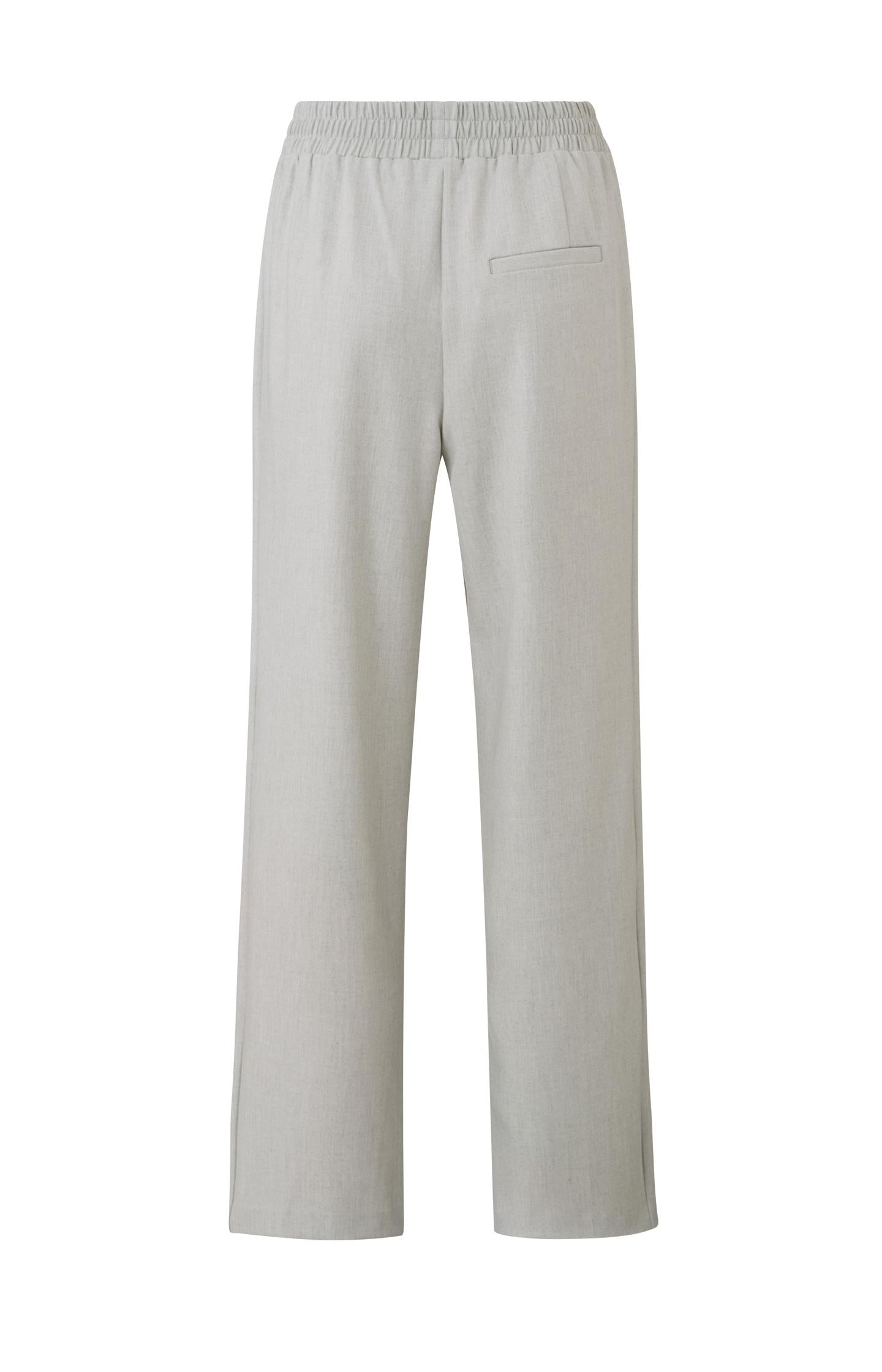 Soft wide leg trousers with elastic waist and seam detail