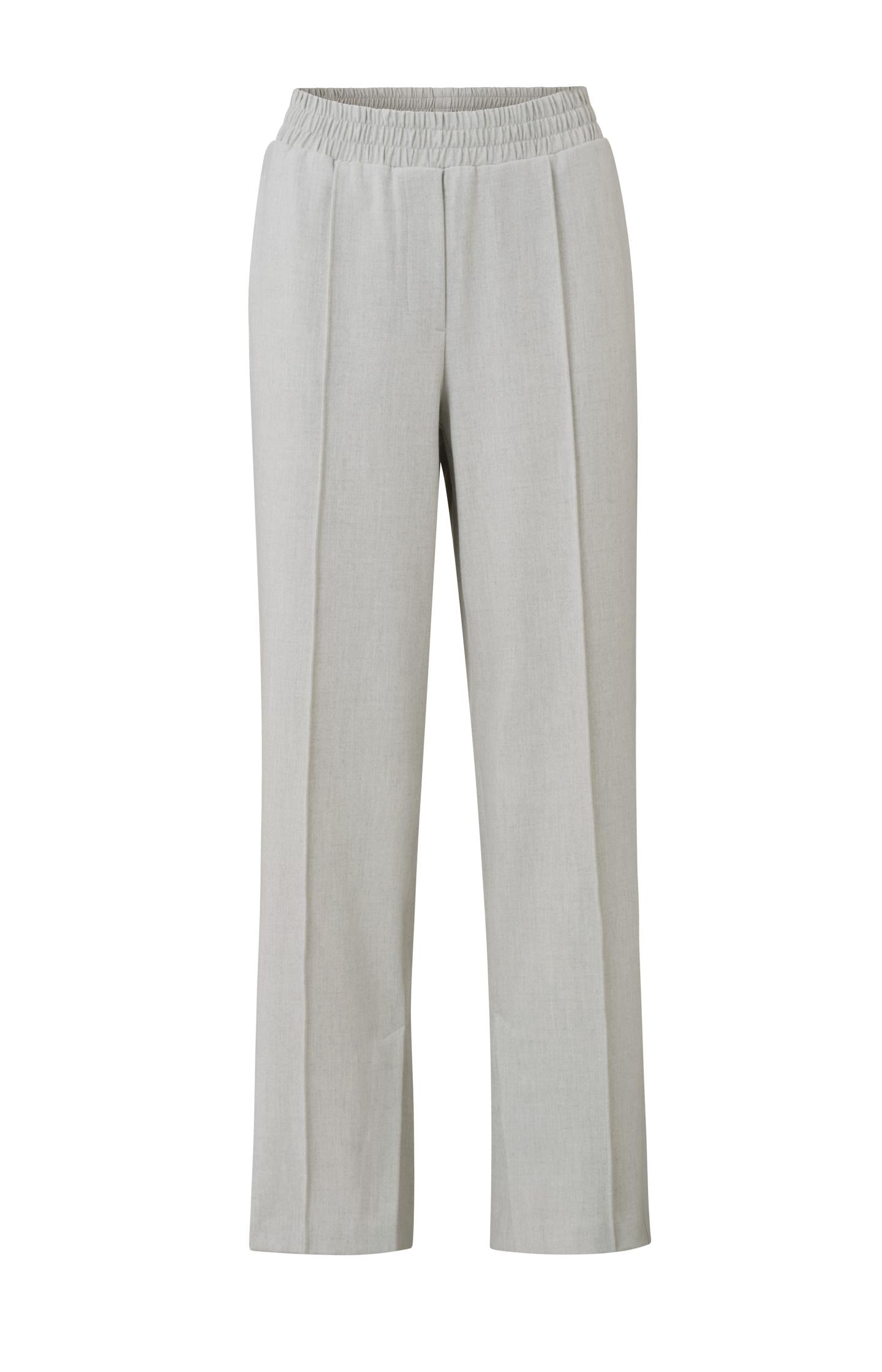 Soft wide leg trousers with elastic waist and seam detail - Type: product