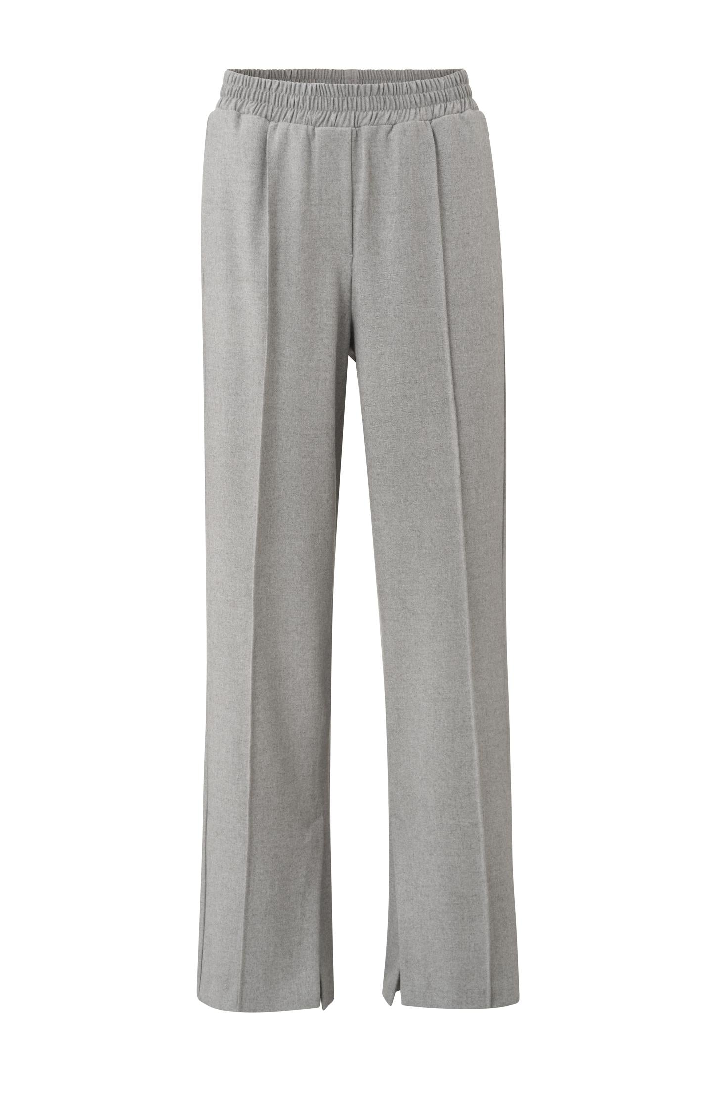 Soft wide leg trousers with elastic waist and seam detail - Type: product