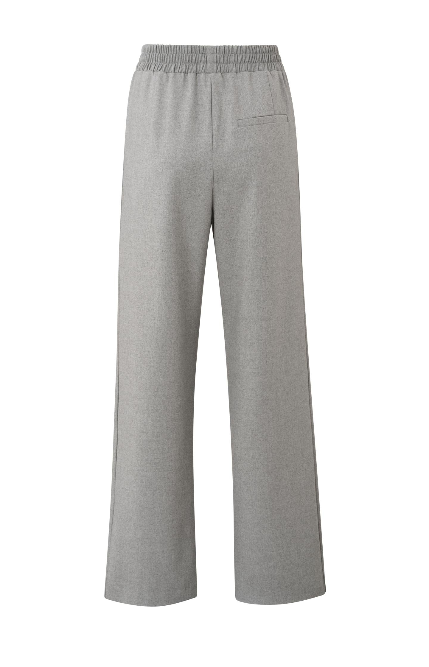 Soft wide leg trousers with elastic waist and seam detail