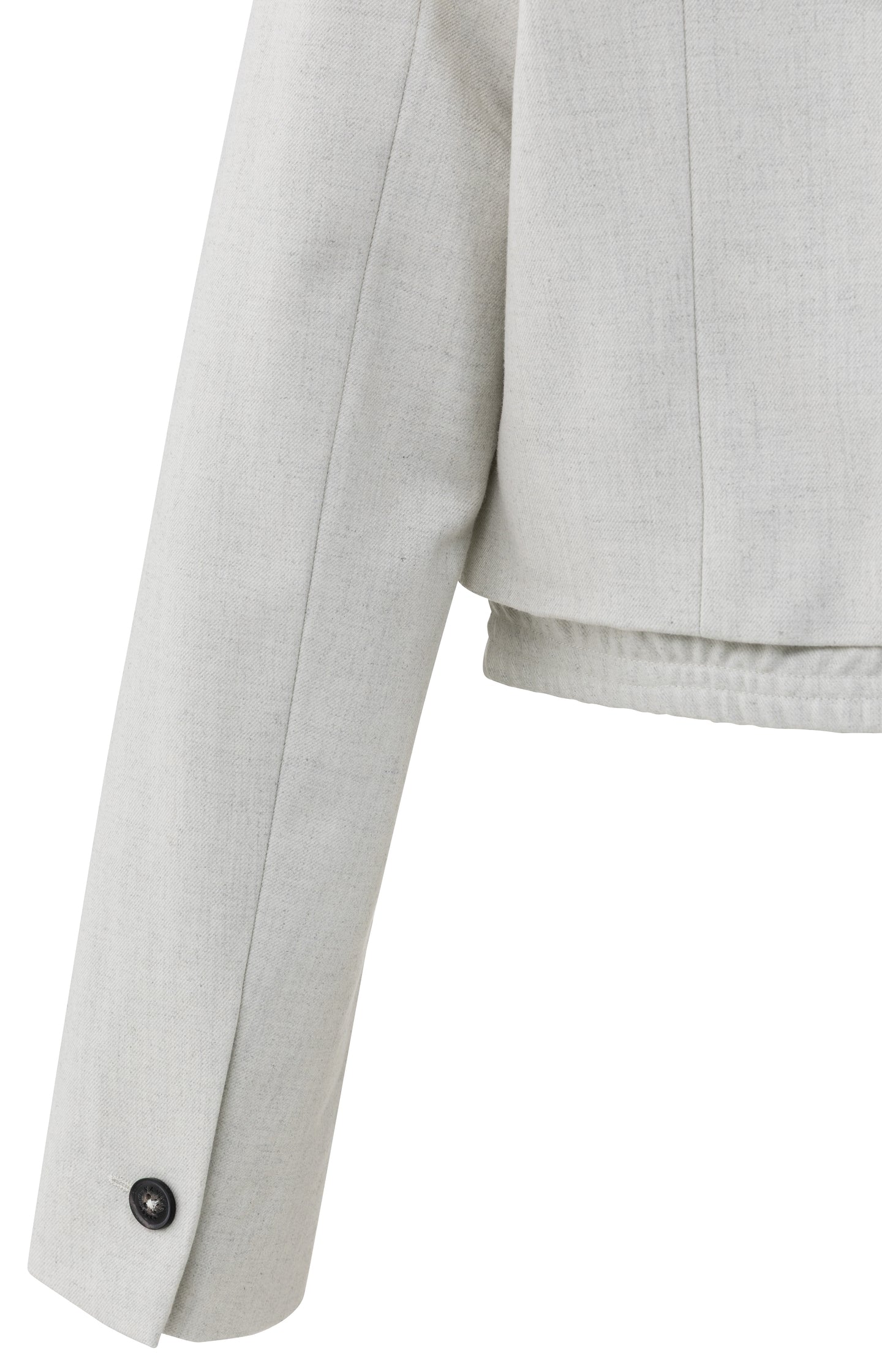 Soft woven cropped blazer with lapel collar